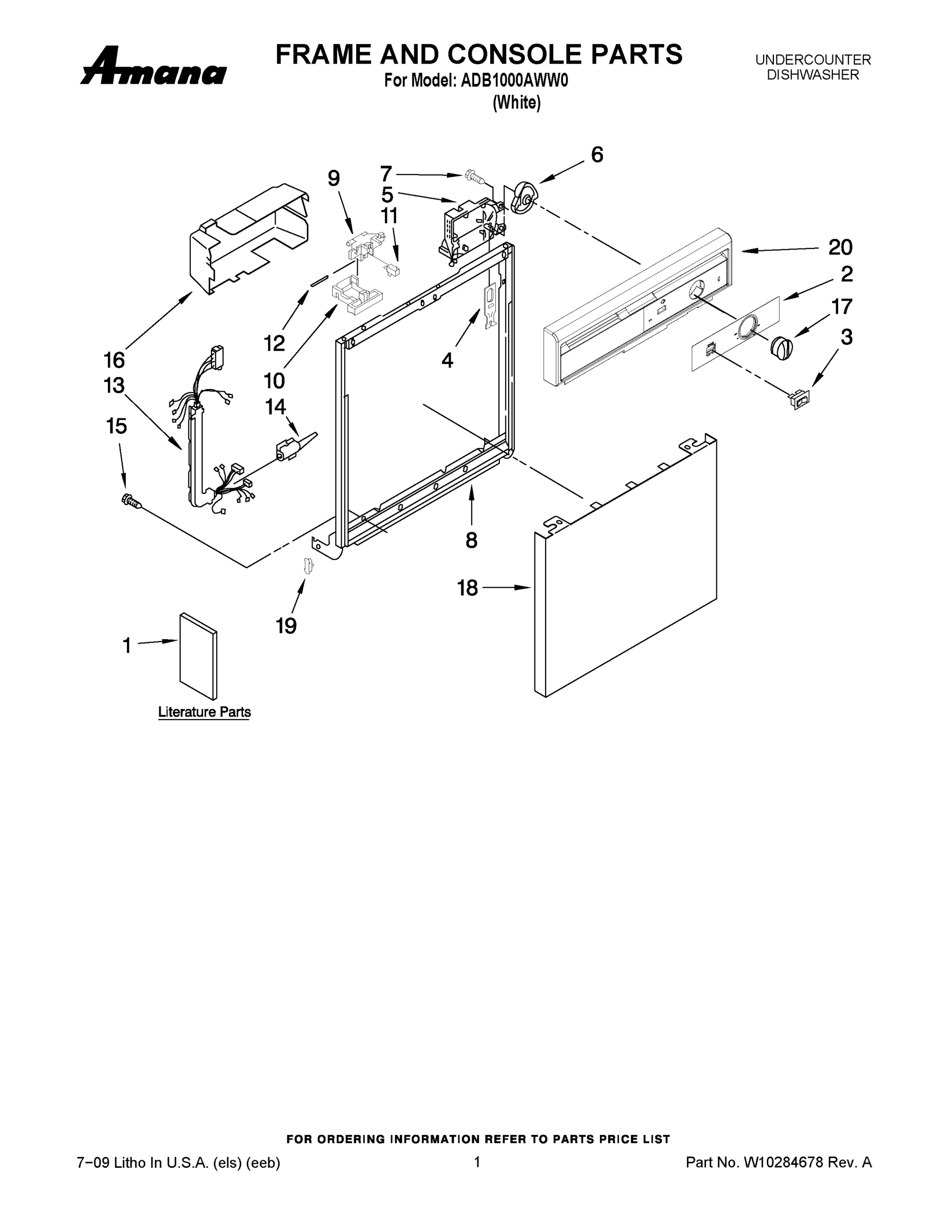 01 - FRAME AND CONSOLE PARTS