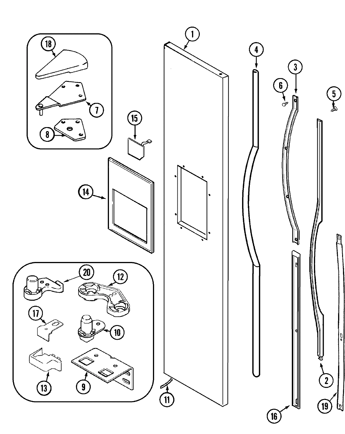 06 - FREEZER OUTER DOOR (JSD2789GEB/Q/W)