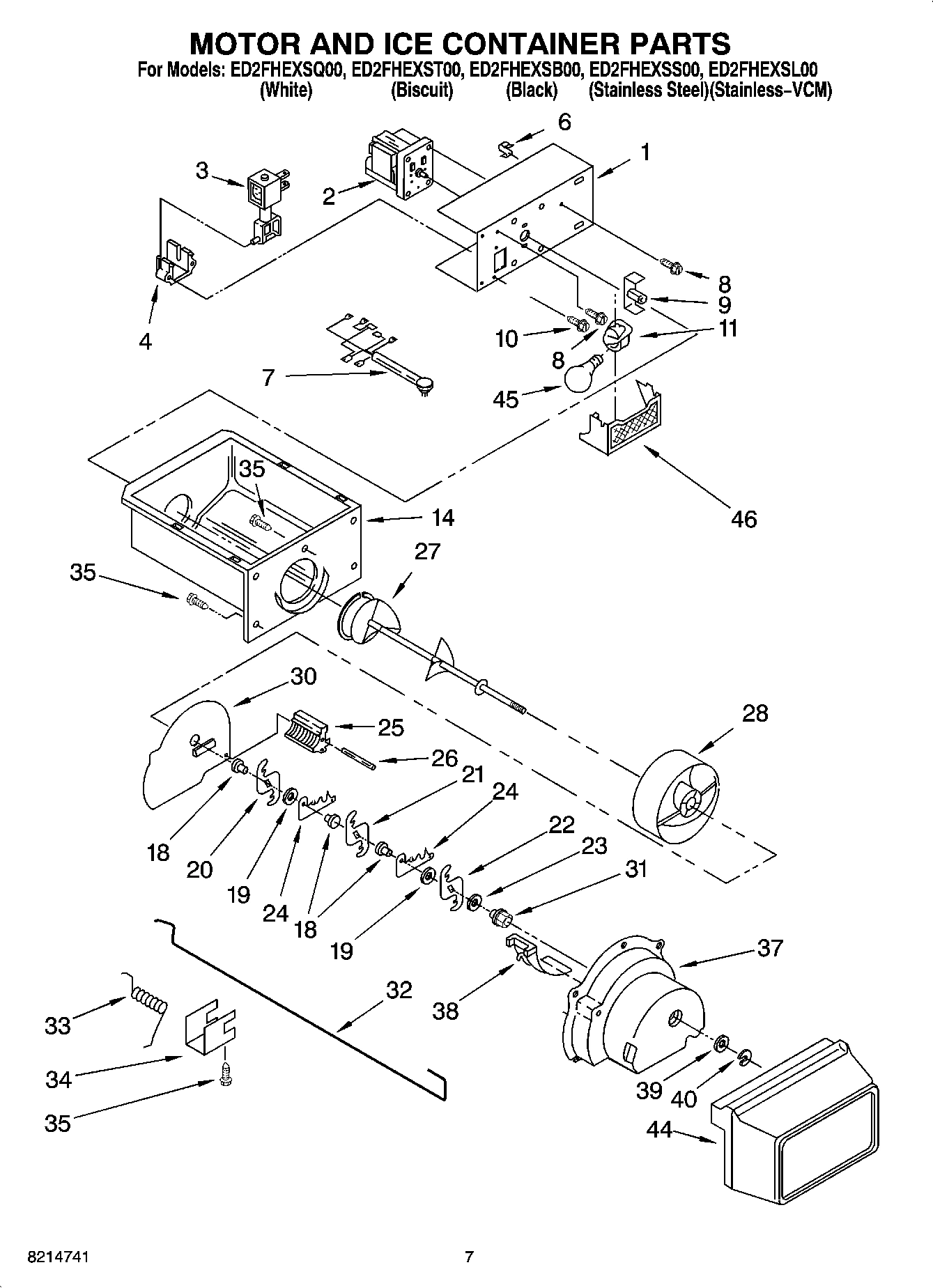 05 - MOTOR AND ICE CONTAINER PARTS