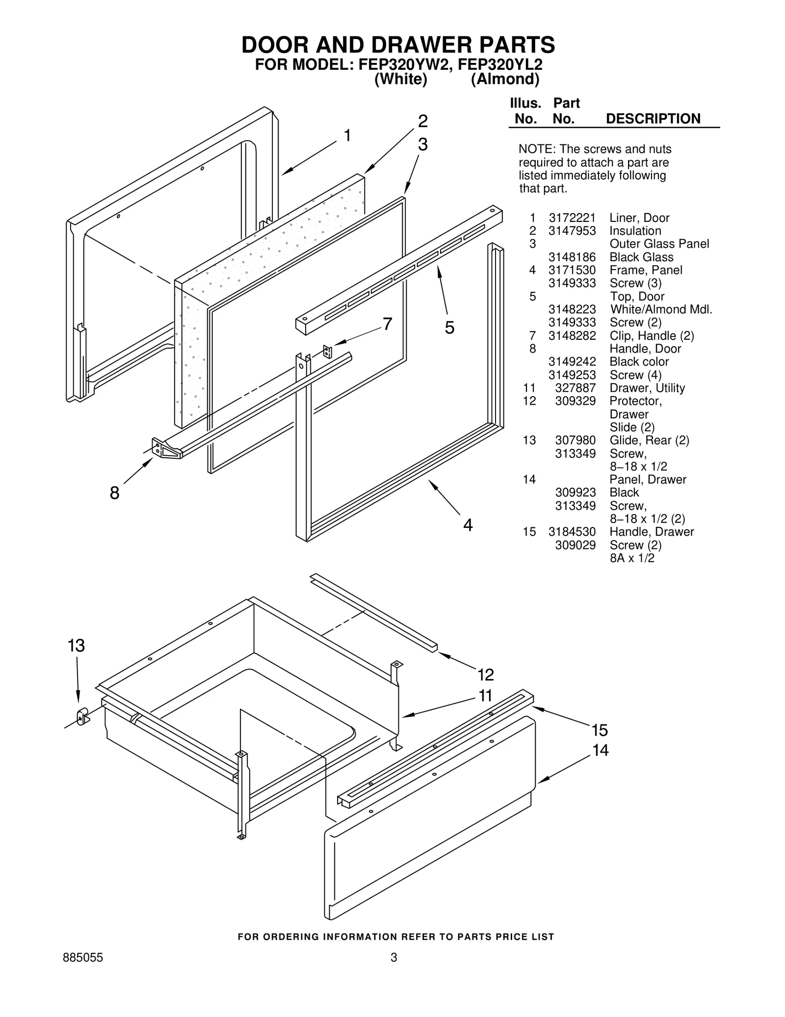 DOOR AND DRAWER PARTS