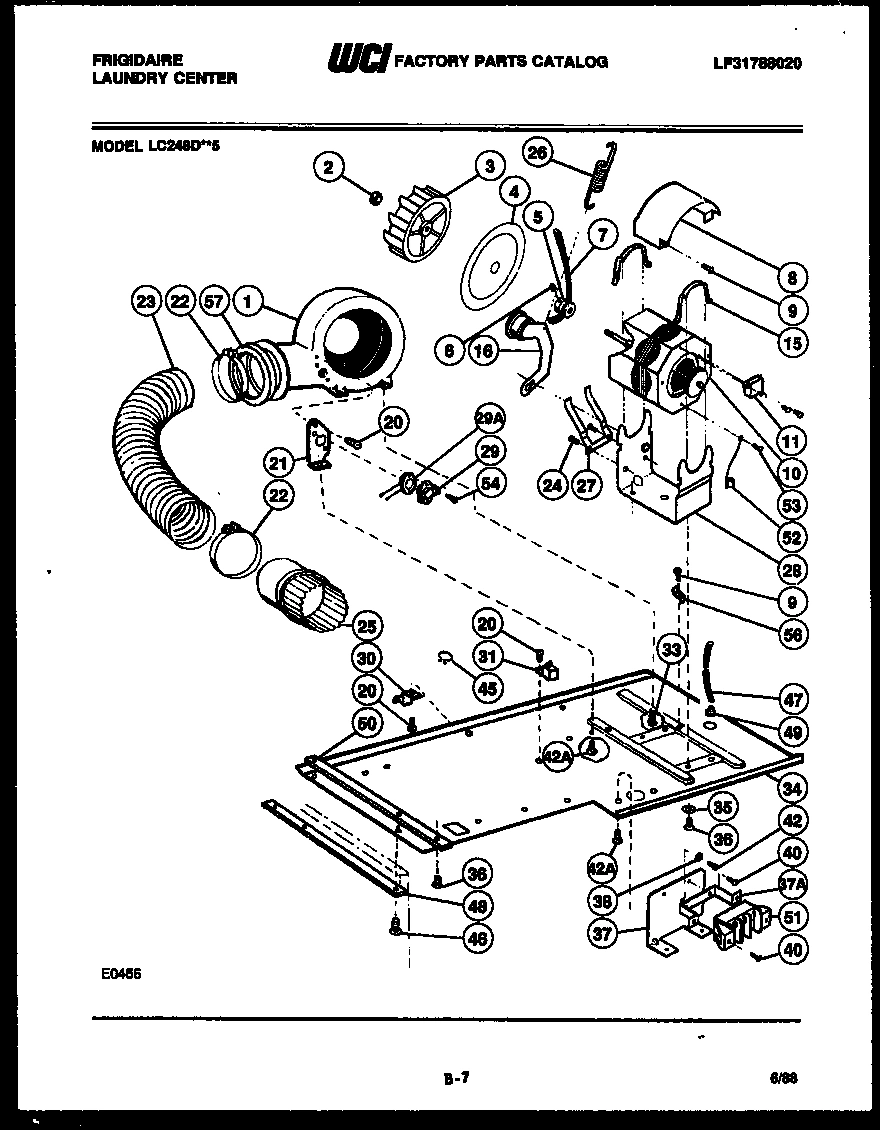 04 - DRYER MOTOR, BLOWER AND BELT