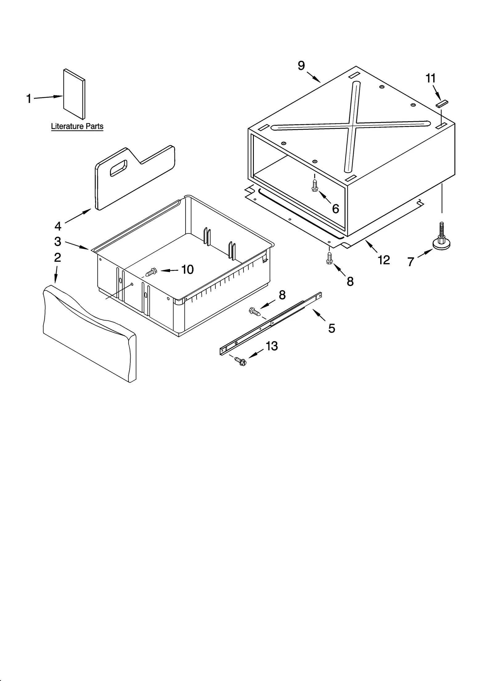 PEDESTAL PARTS (NOT INCLUDED)