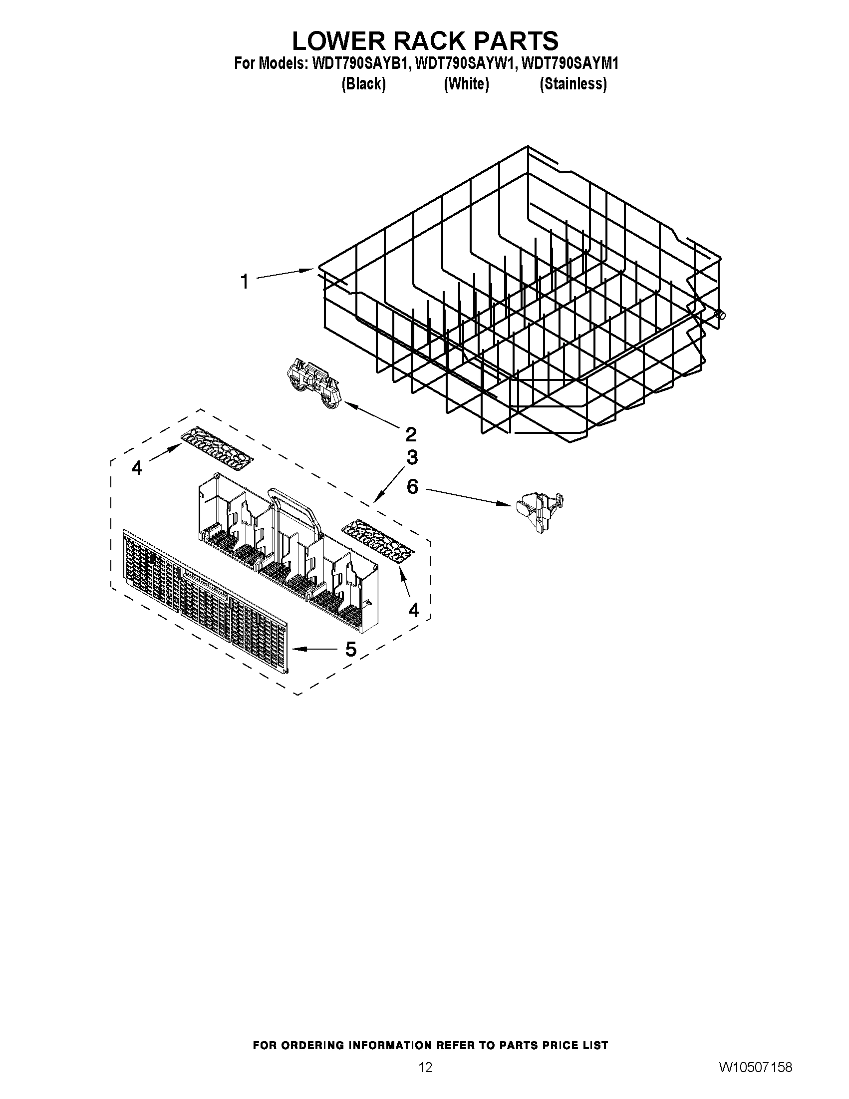 10 - LOWER RACK PARTS