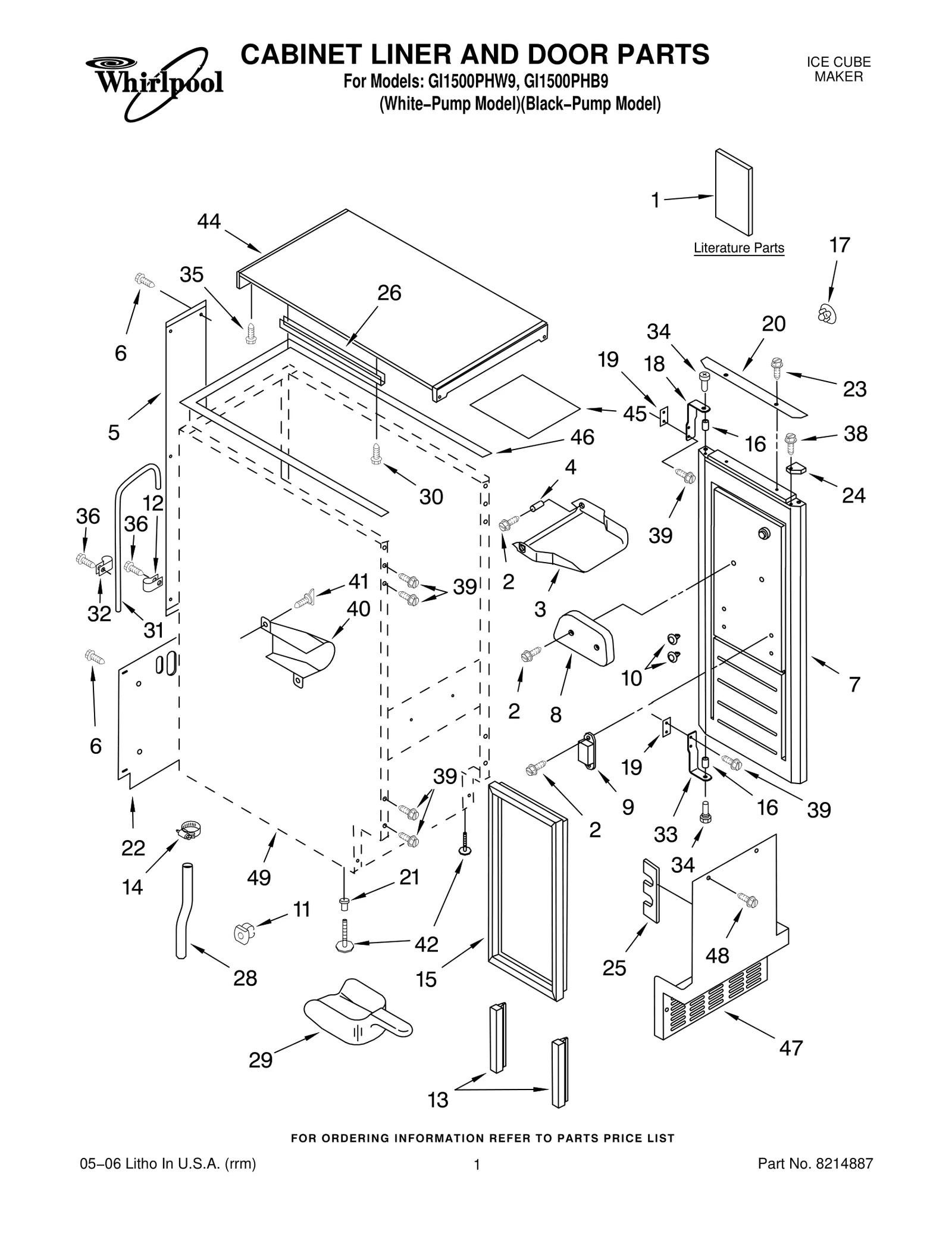 CABINET LINER AND DOOR PARTS