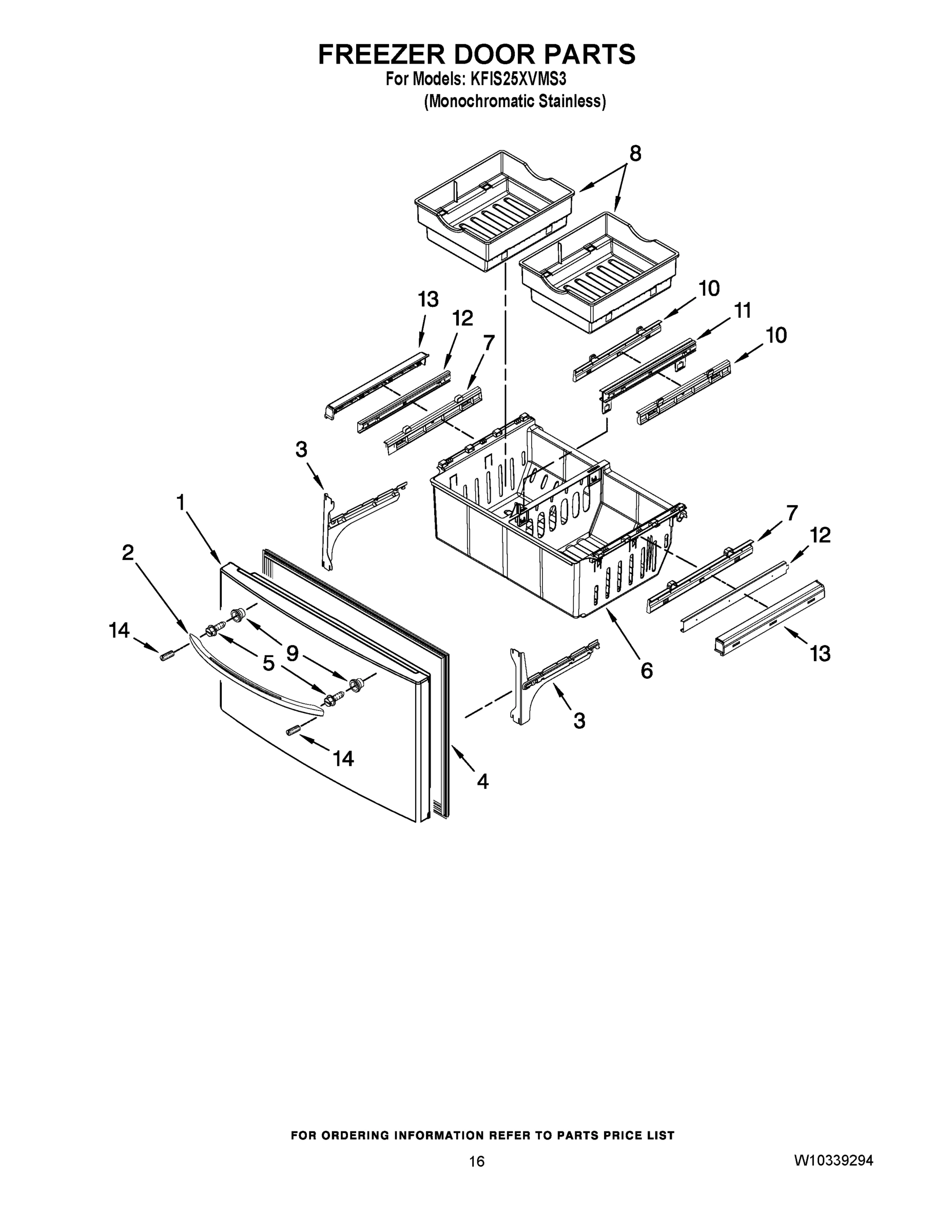 10 - FREEZER DOOR PARTS