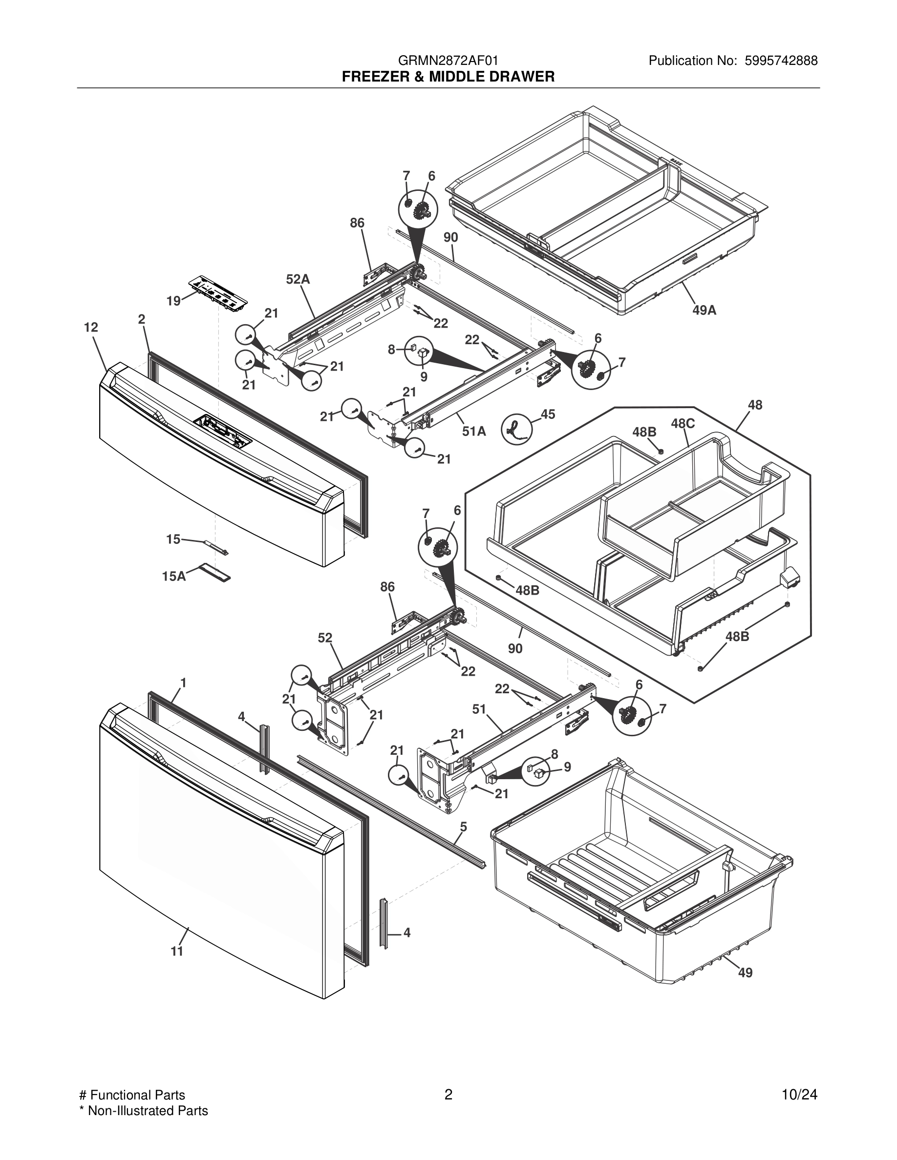 03 - FREEZER & MIDDLE DRAWER