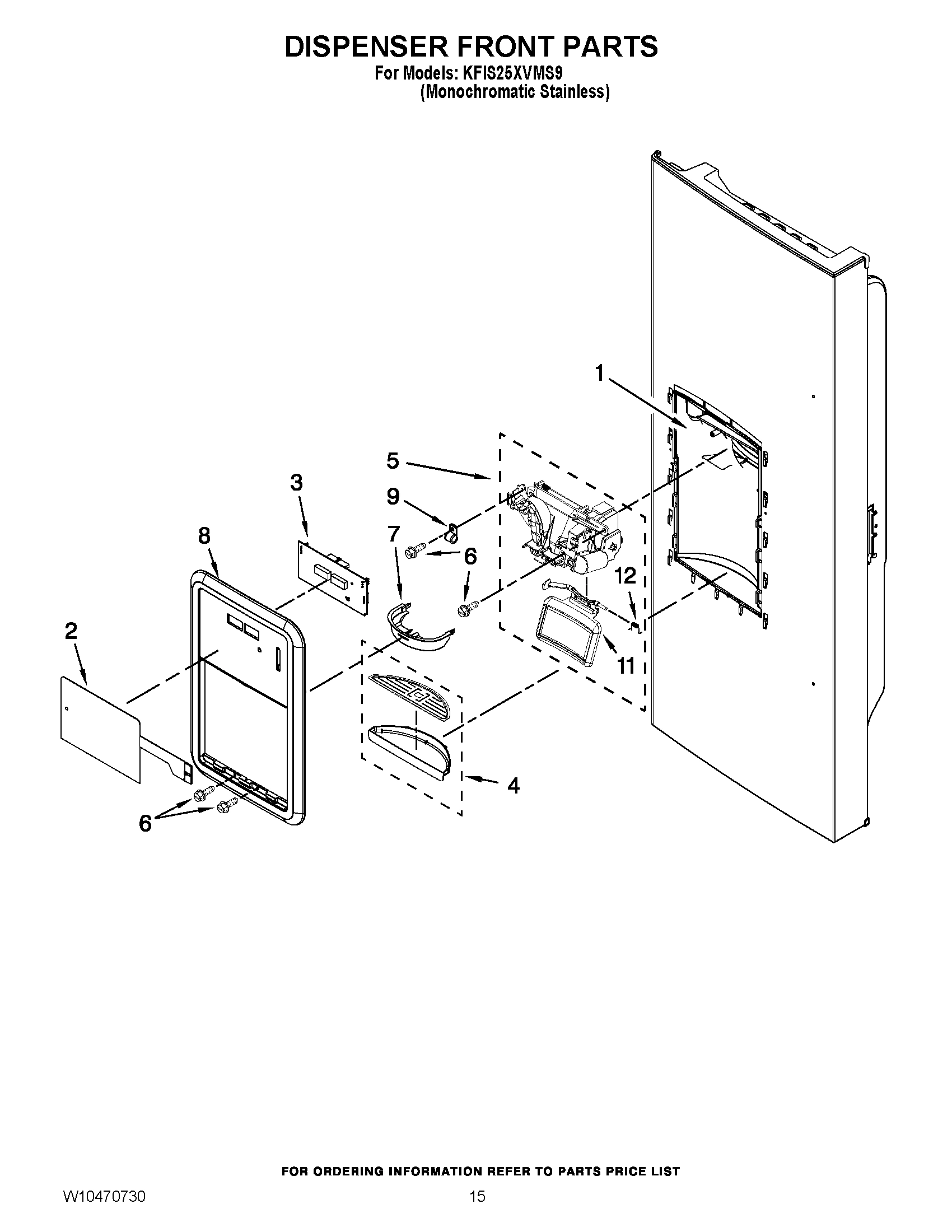 08 - DISPENSER FRONT PARTS
