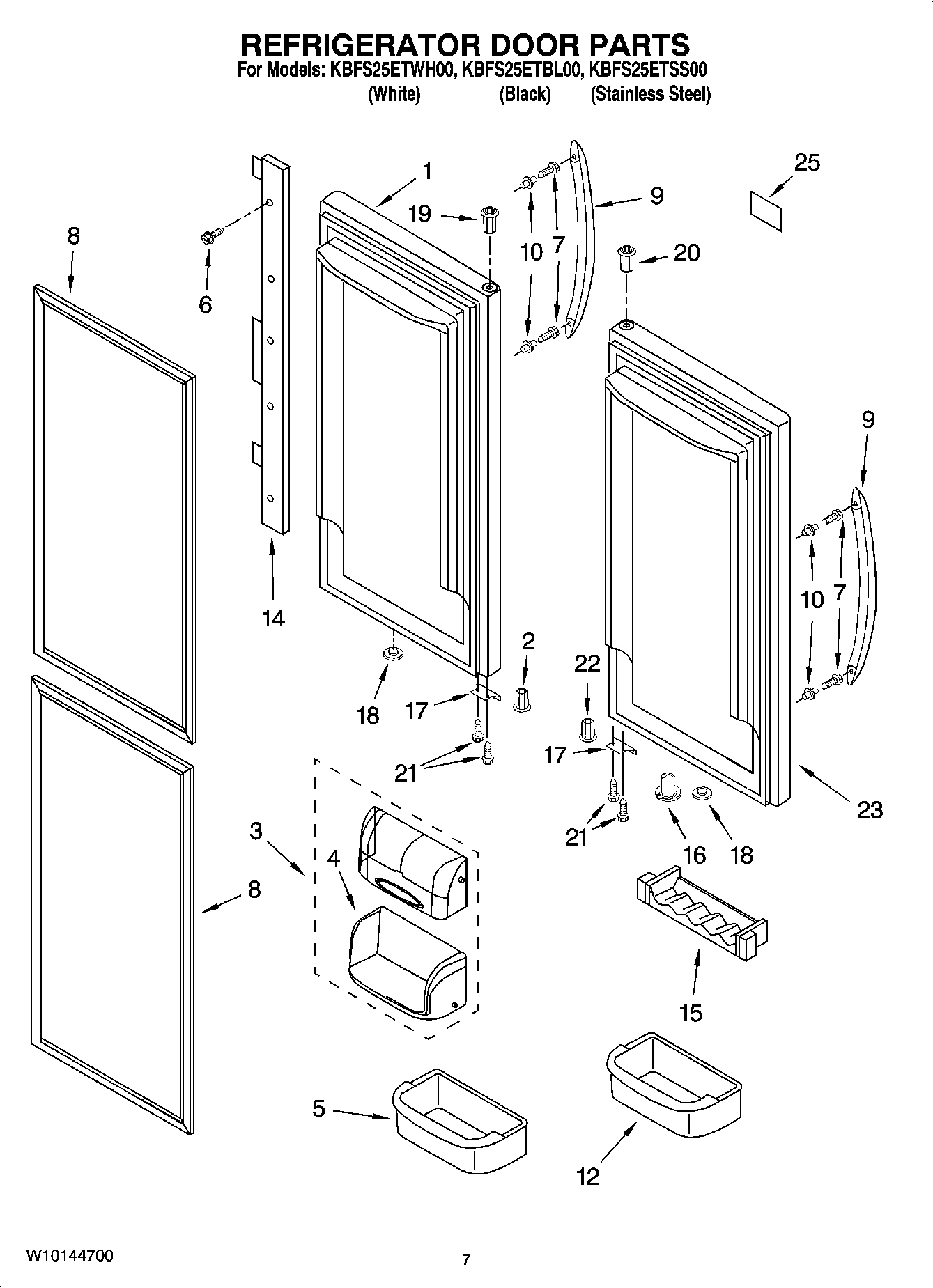 04 - REFRIGERATOR DOOR PARTS