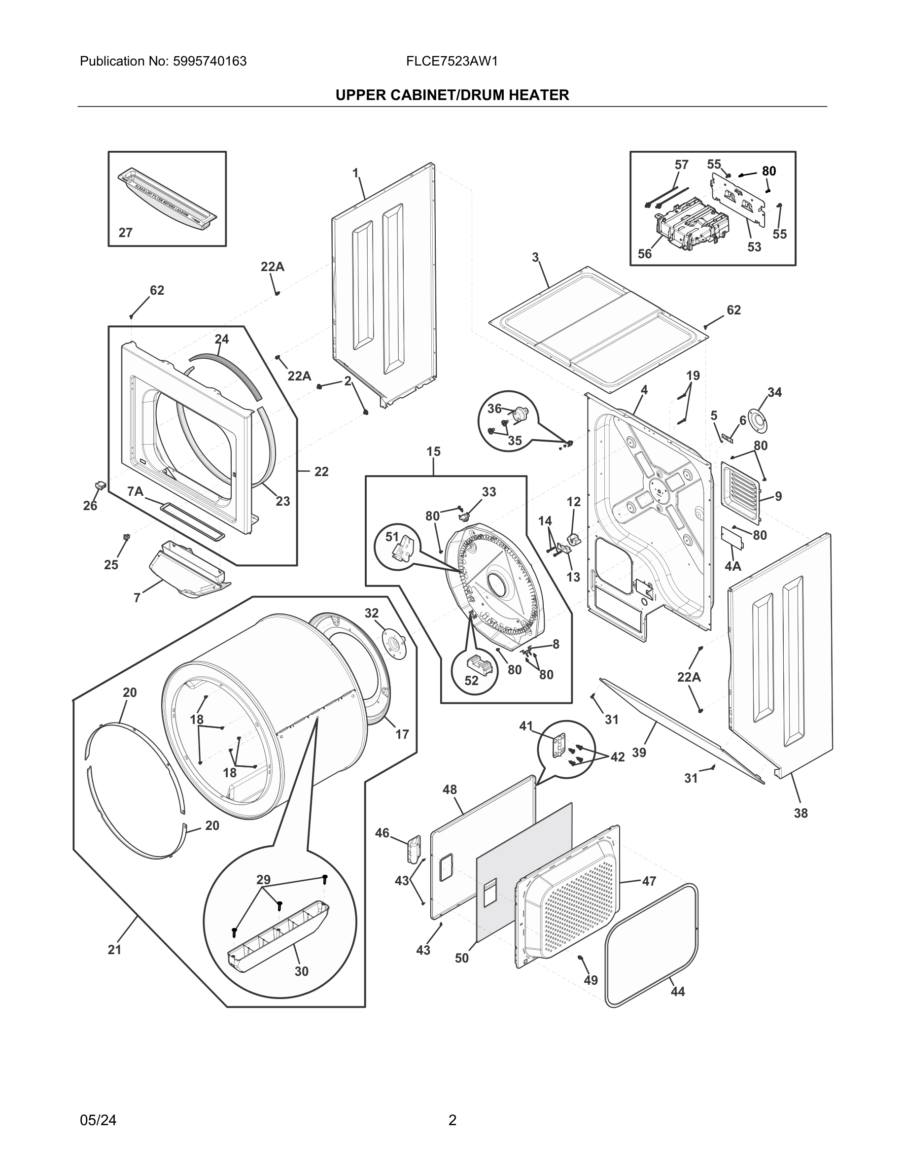 03 - UPPER CABINET/DRUM HEATER