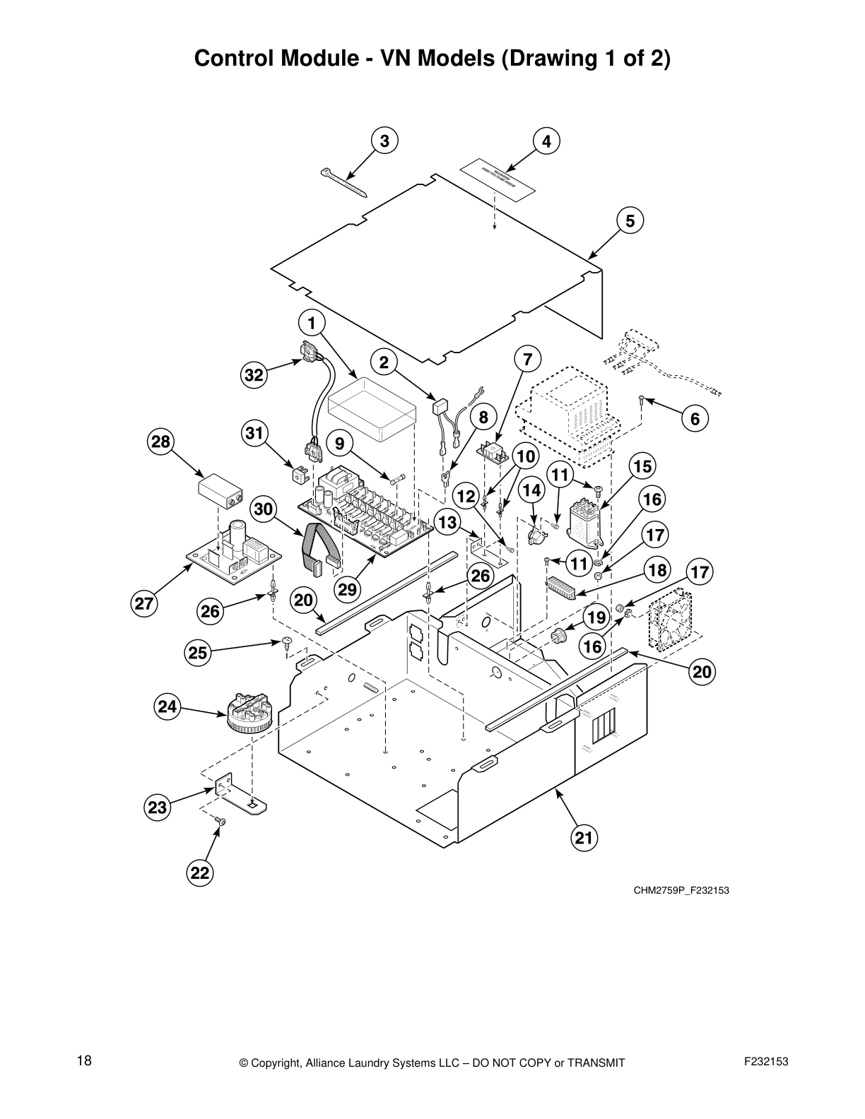 Control Module - VN Models (Drawing 1 of 2)