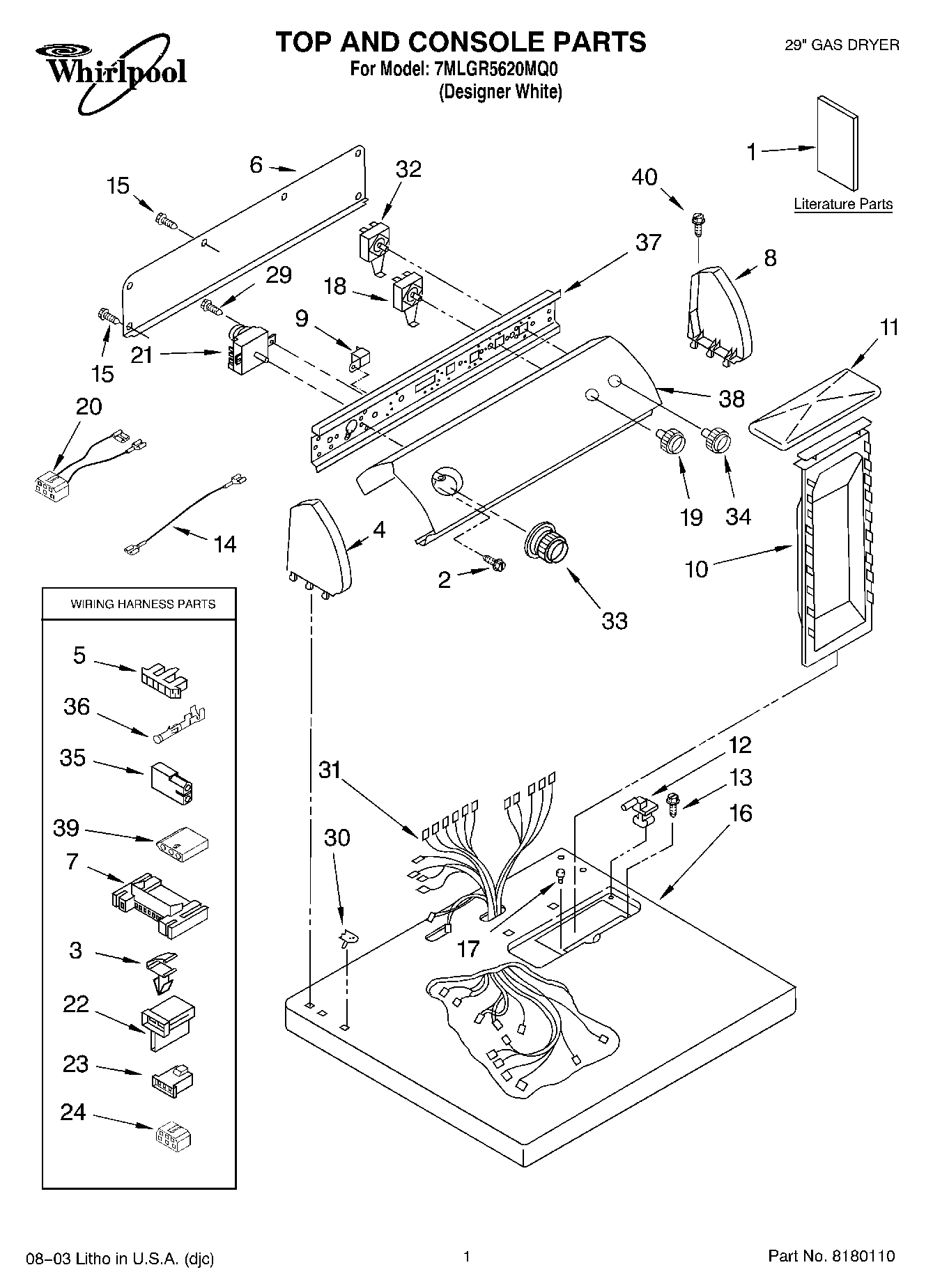 01 - TOP AND CONSOLE PARTS