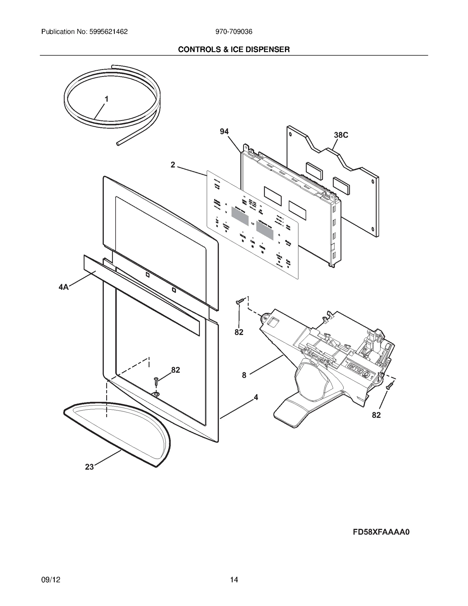 CONTROLS & ICE DISPENSER