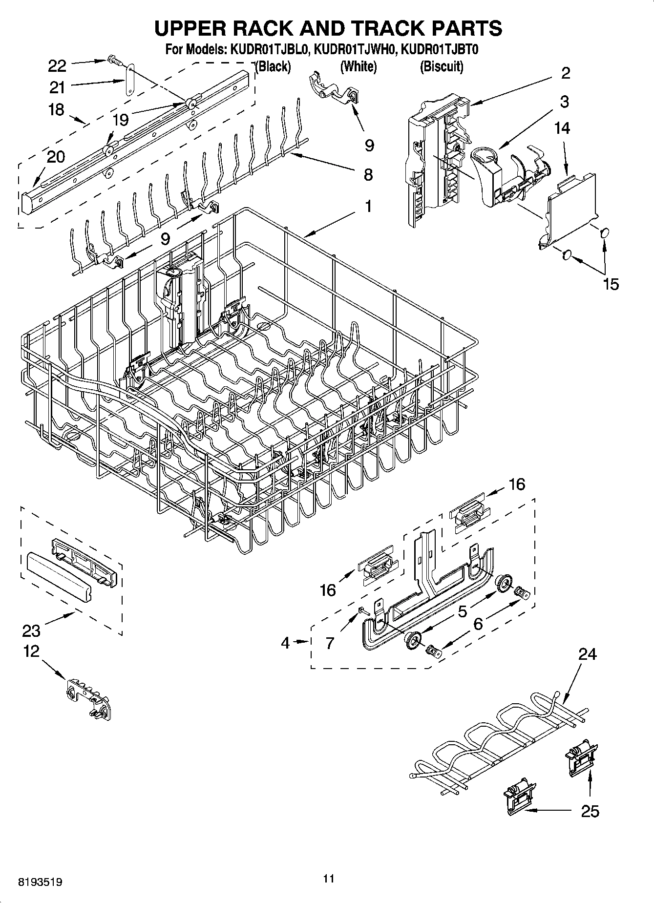 09 - UPPER RACK AND TRACK PARTS