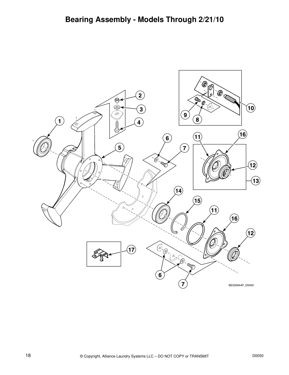 Bearing Assembly - Models Through 2/21/10