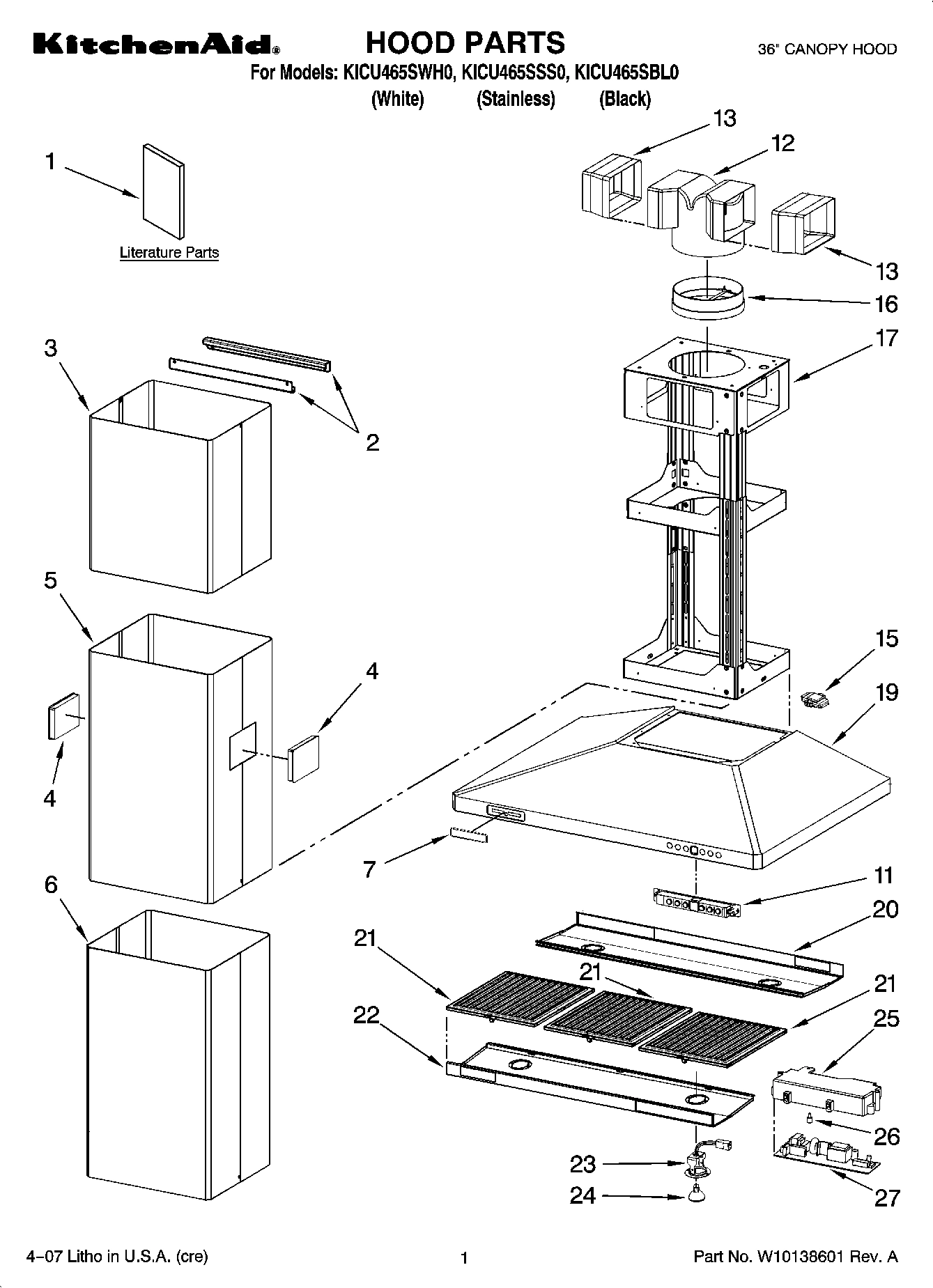 01 - HOOD PARTS