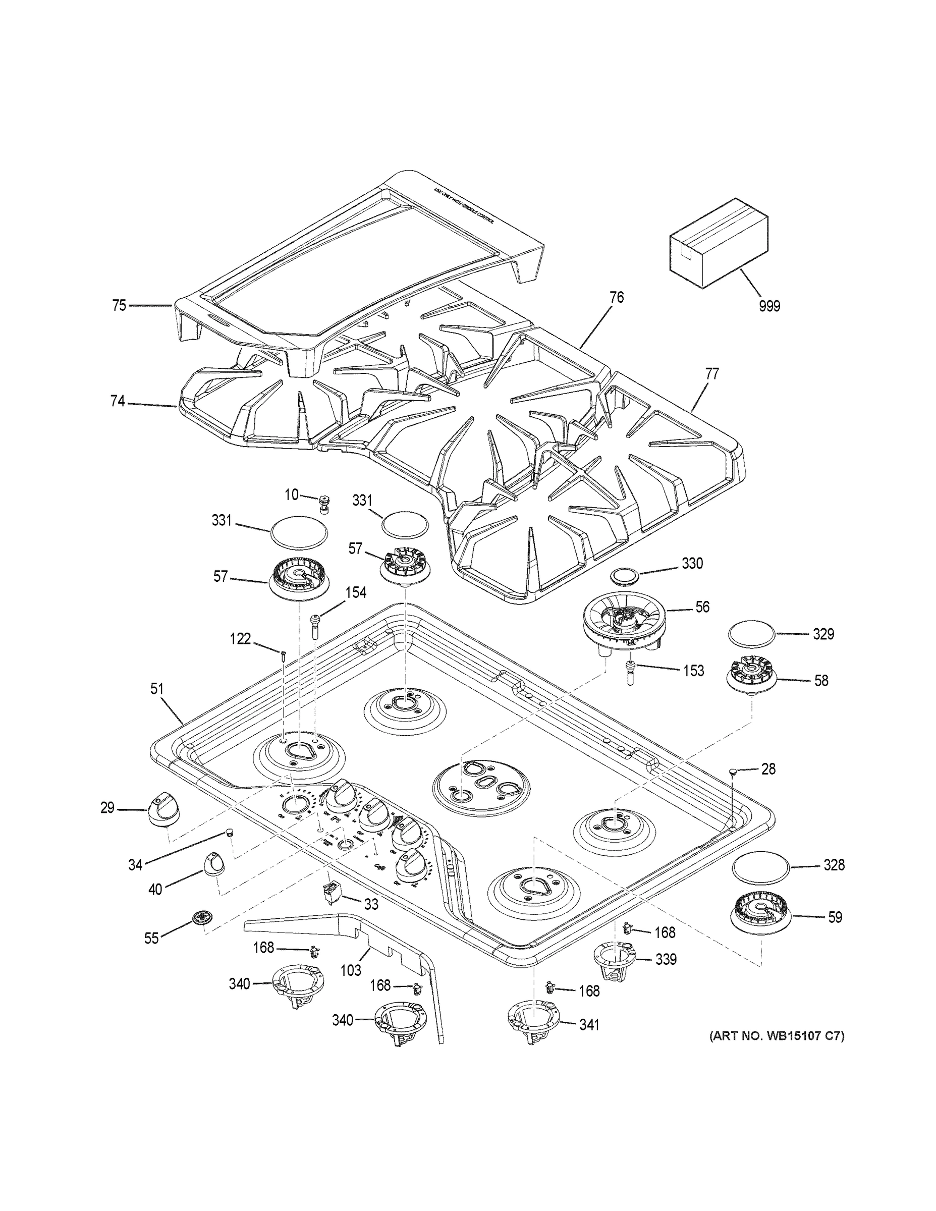 CONTROL PANEL & COOKTOP