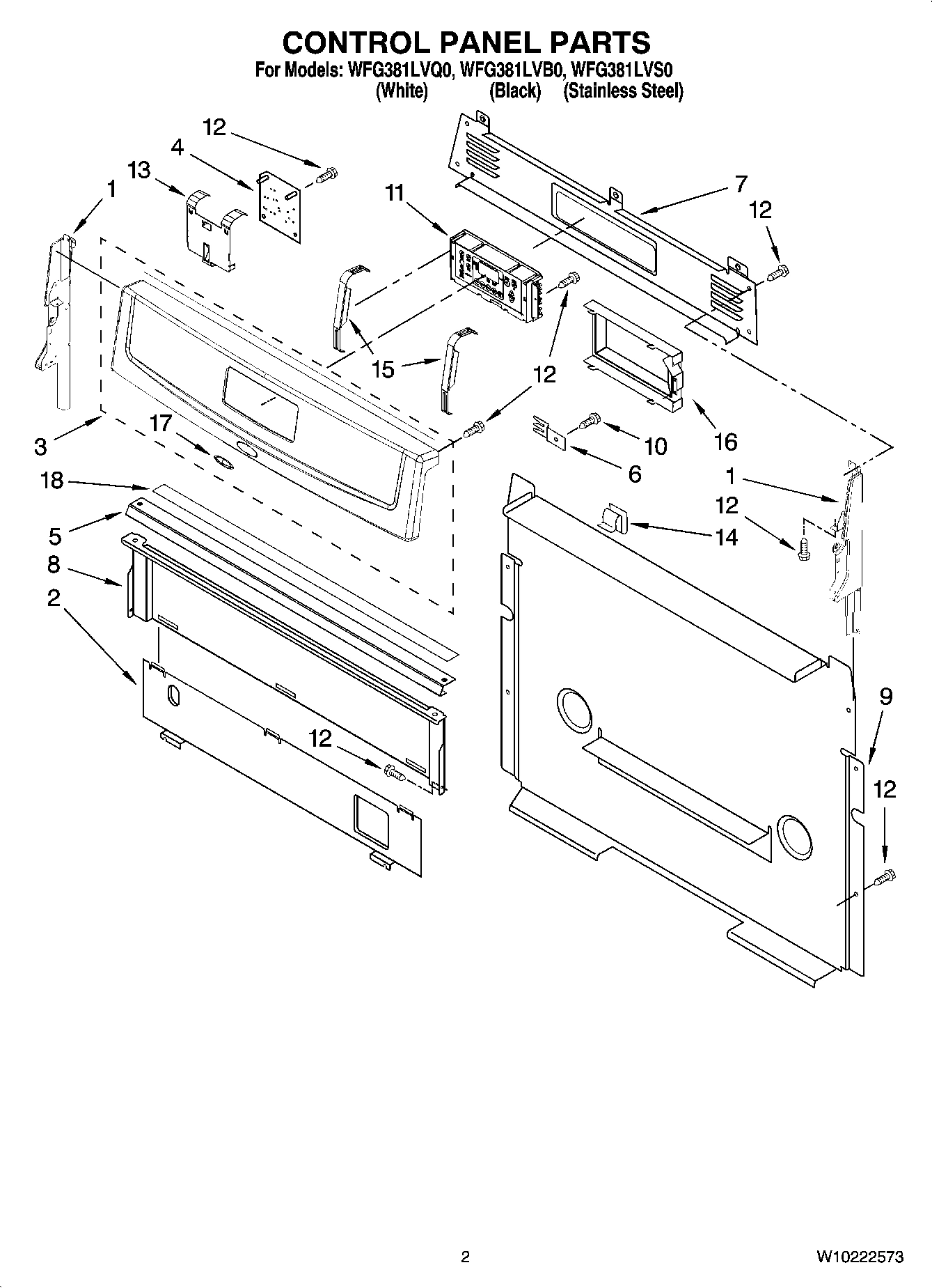 02 - CONTROL PANEL PARTS