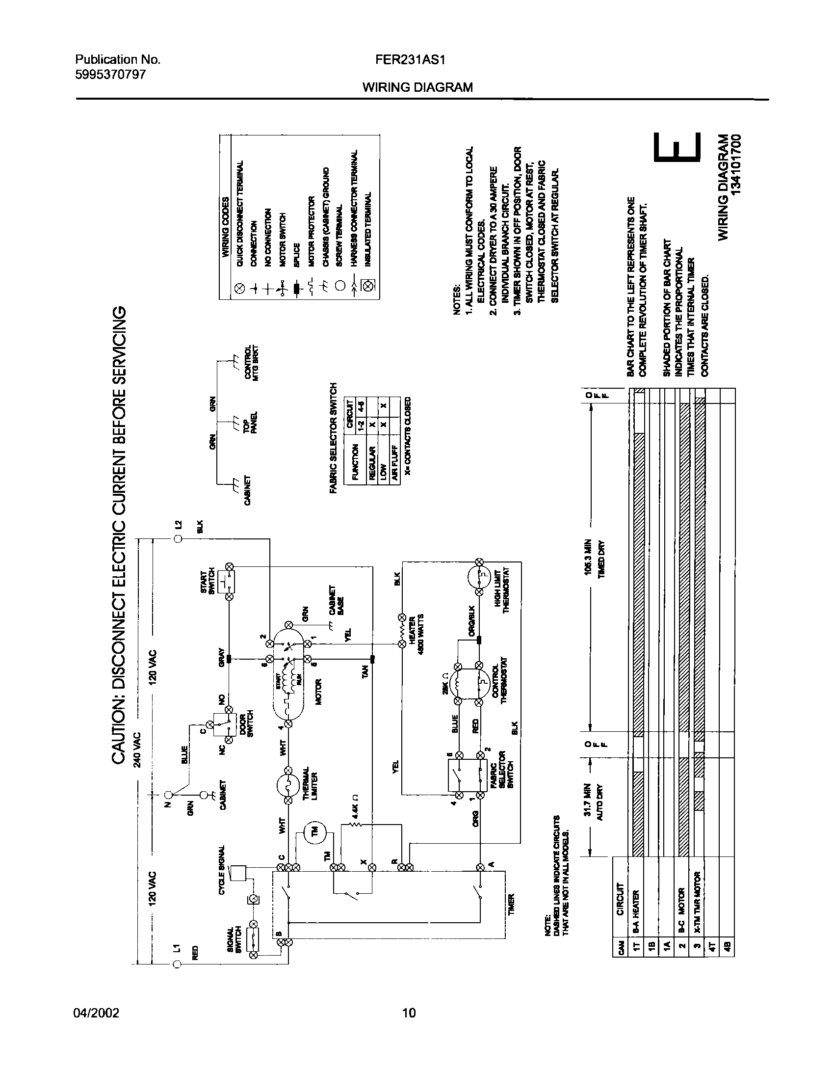 10 - 134101700 WIRING DIAGRAM