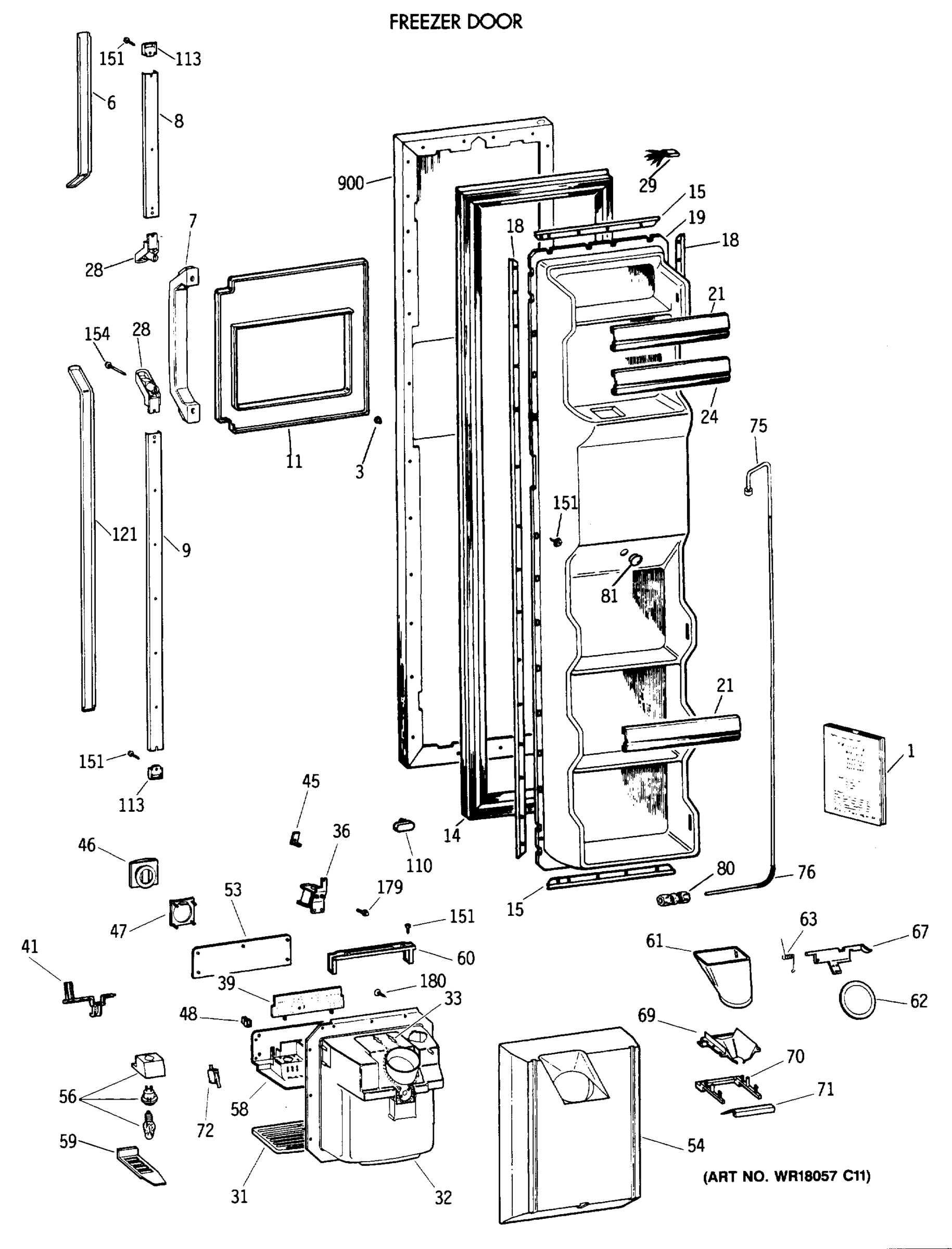 FREEZER DOOR