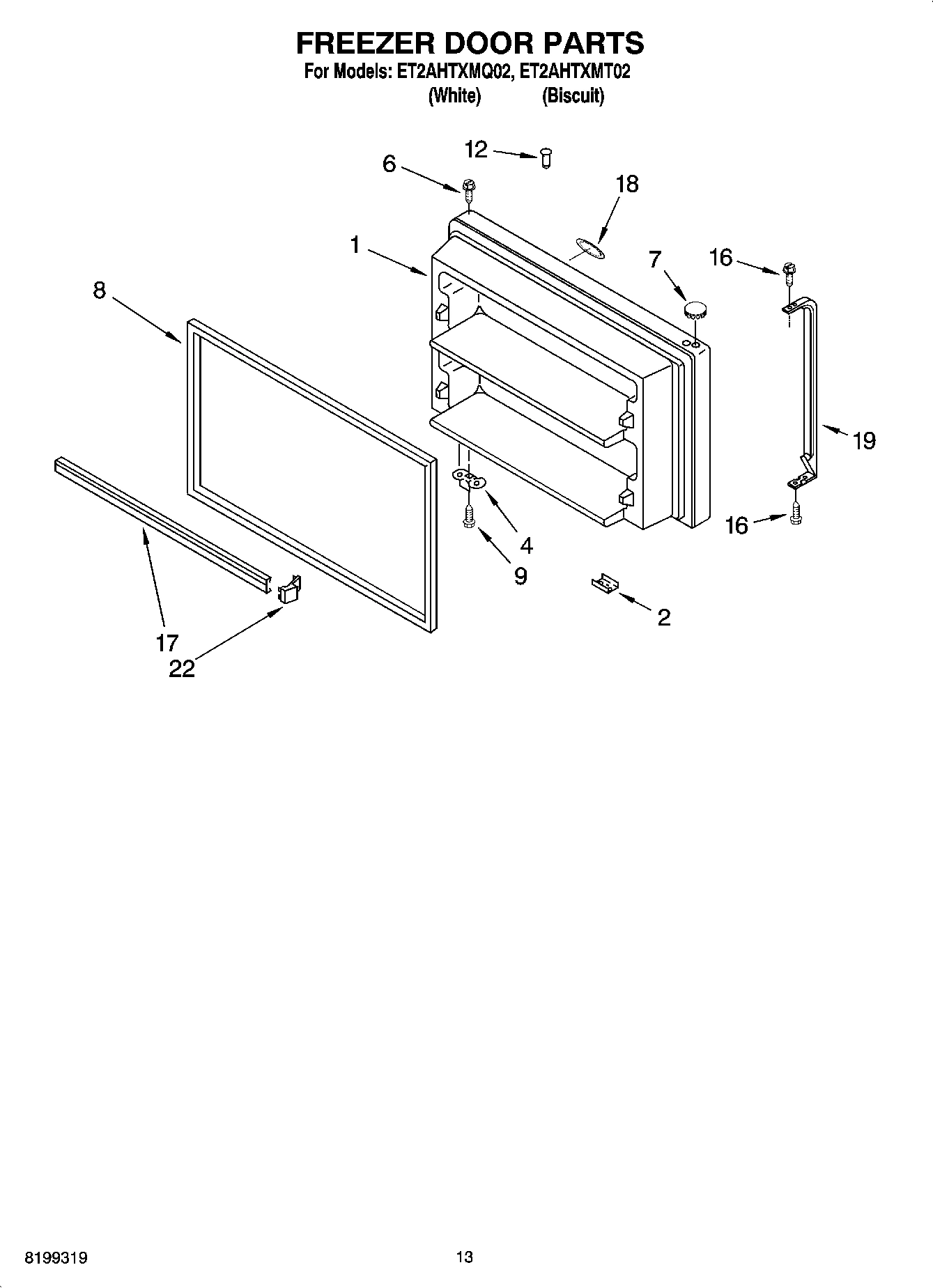 07 - FREEZER DOOR PARTS