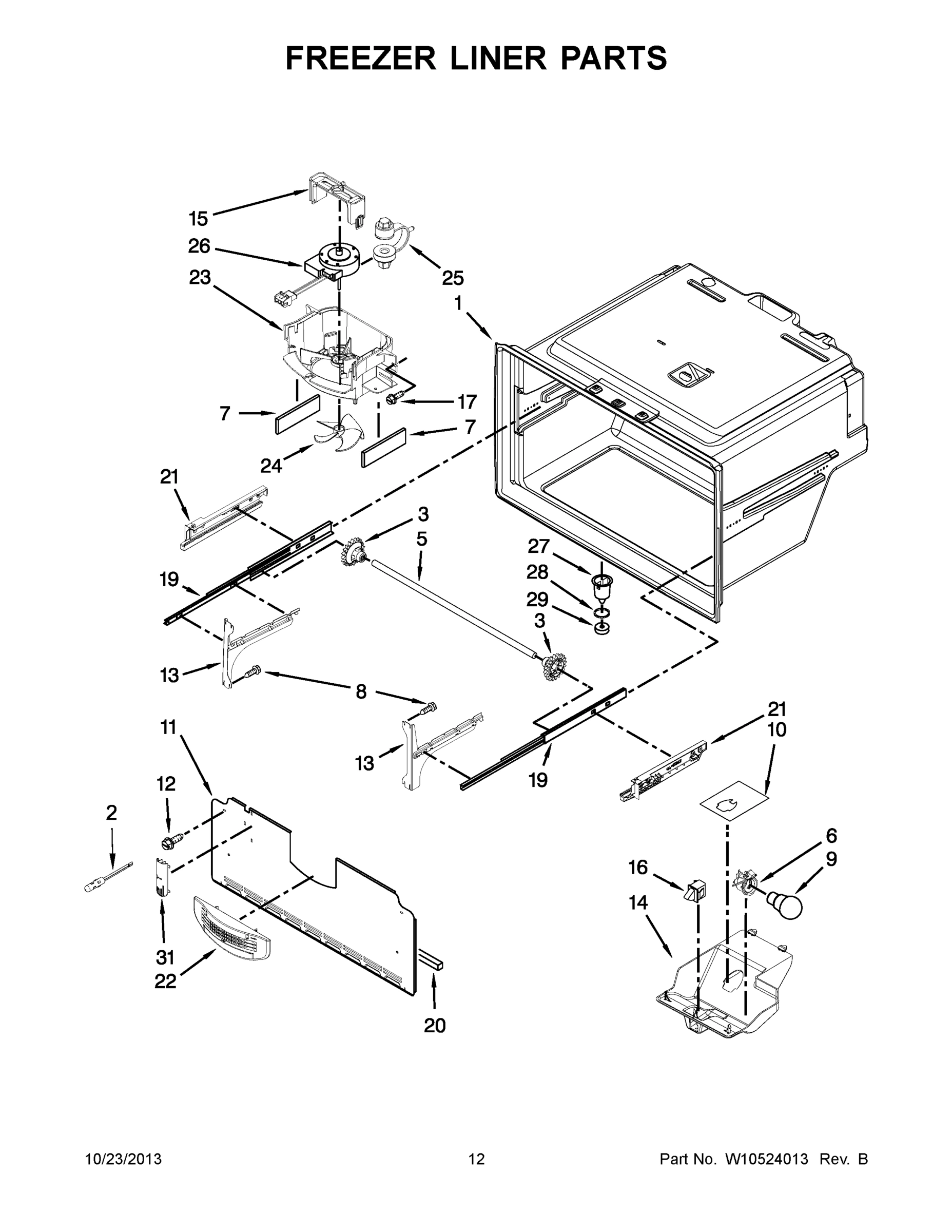 07 - FREEZER LINER PARTS