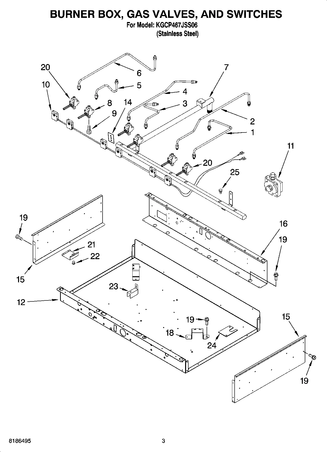 02 - BURNER BOX, GAS VALVES, AND SWITCHES, OPTIONAL PARTS