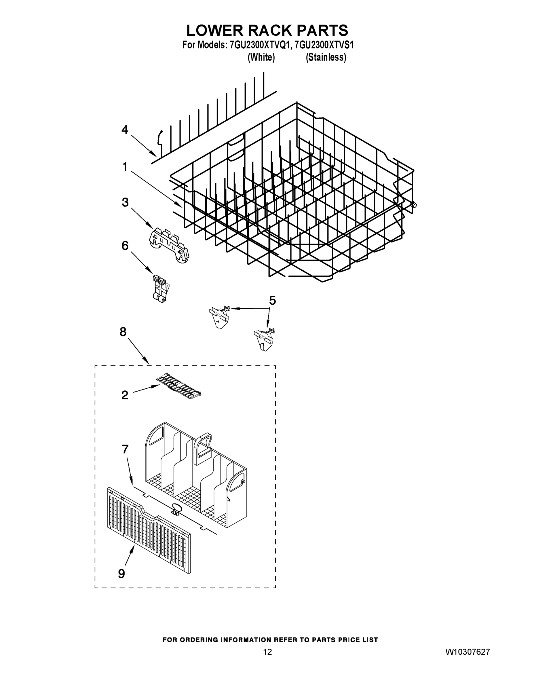 10 - LOWER RACK PARTS