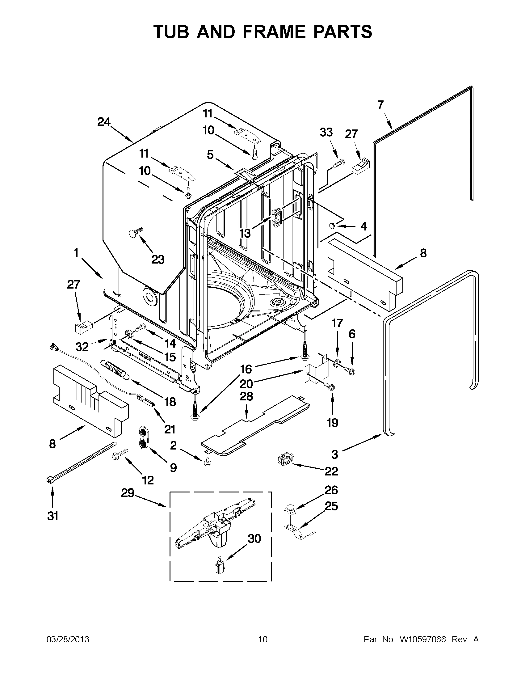 05 - TUB AND FRAME PARTS
