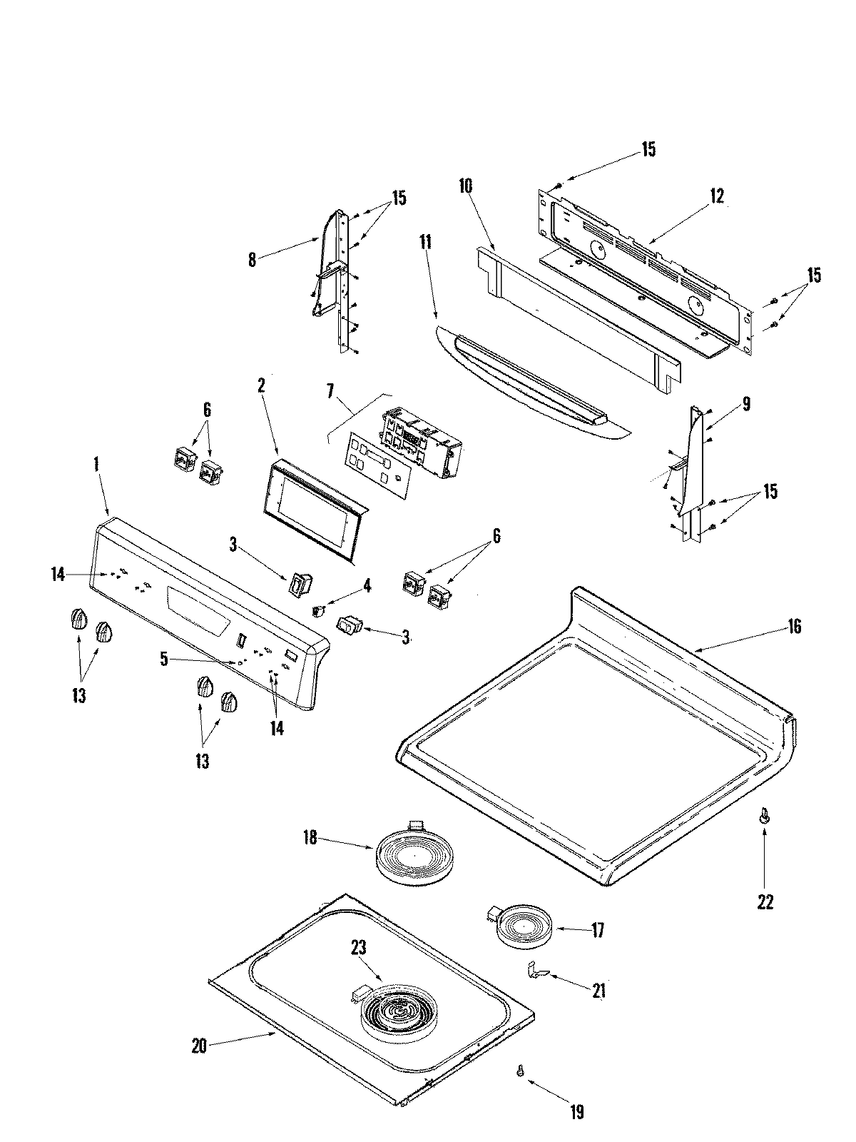 03 - CONTROL PANEL/TOP ASSEMBLY