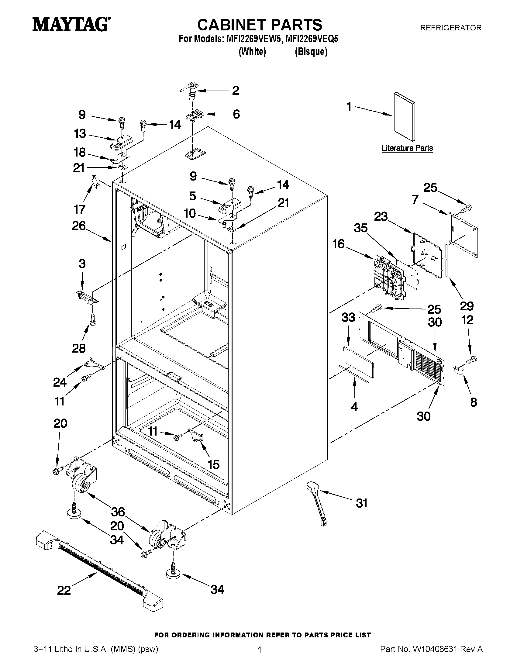 01 - CABINET PARTS