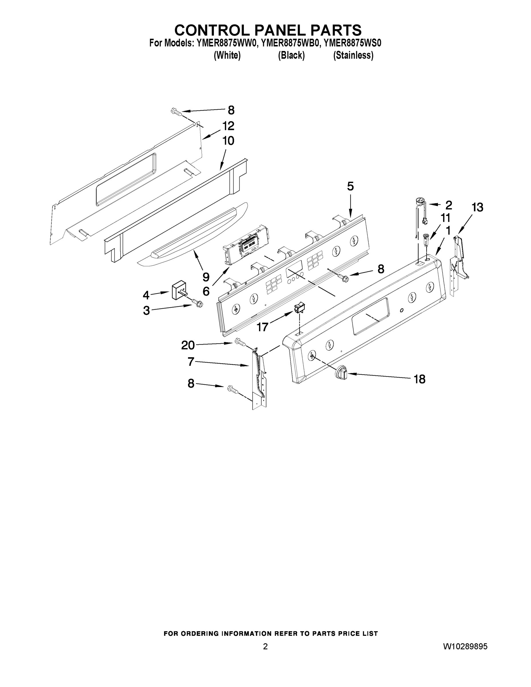02 - CONTROL PANEL PARTS