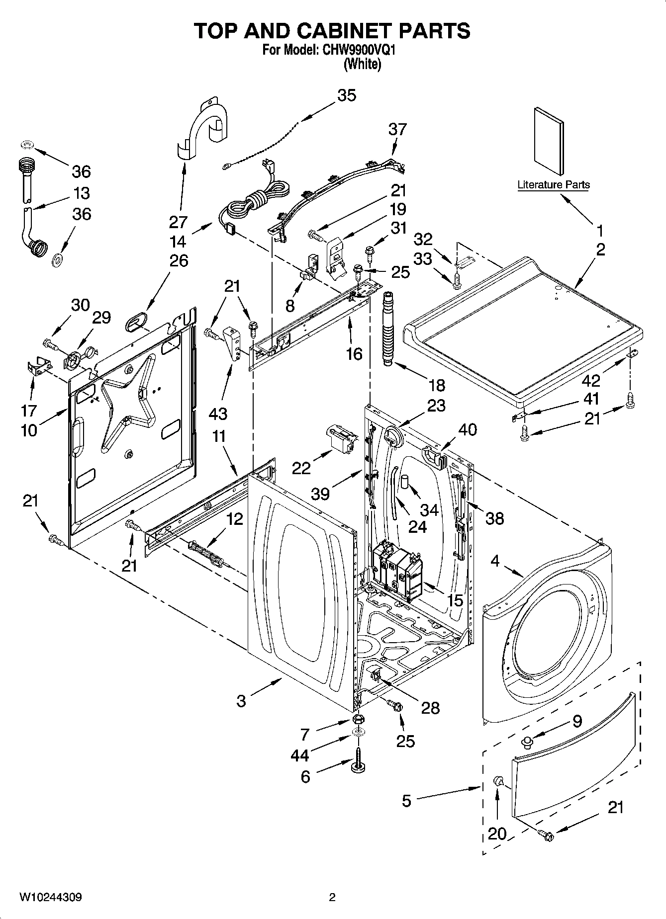 01 - TOP AND CABINET PARTS