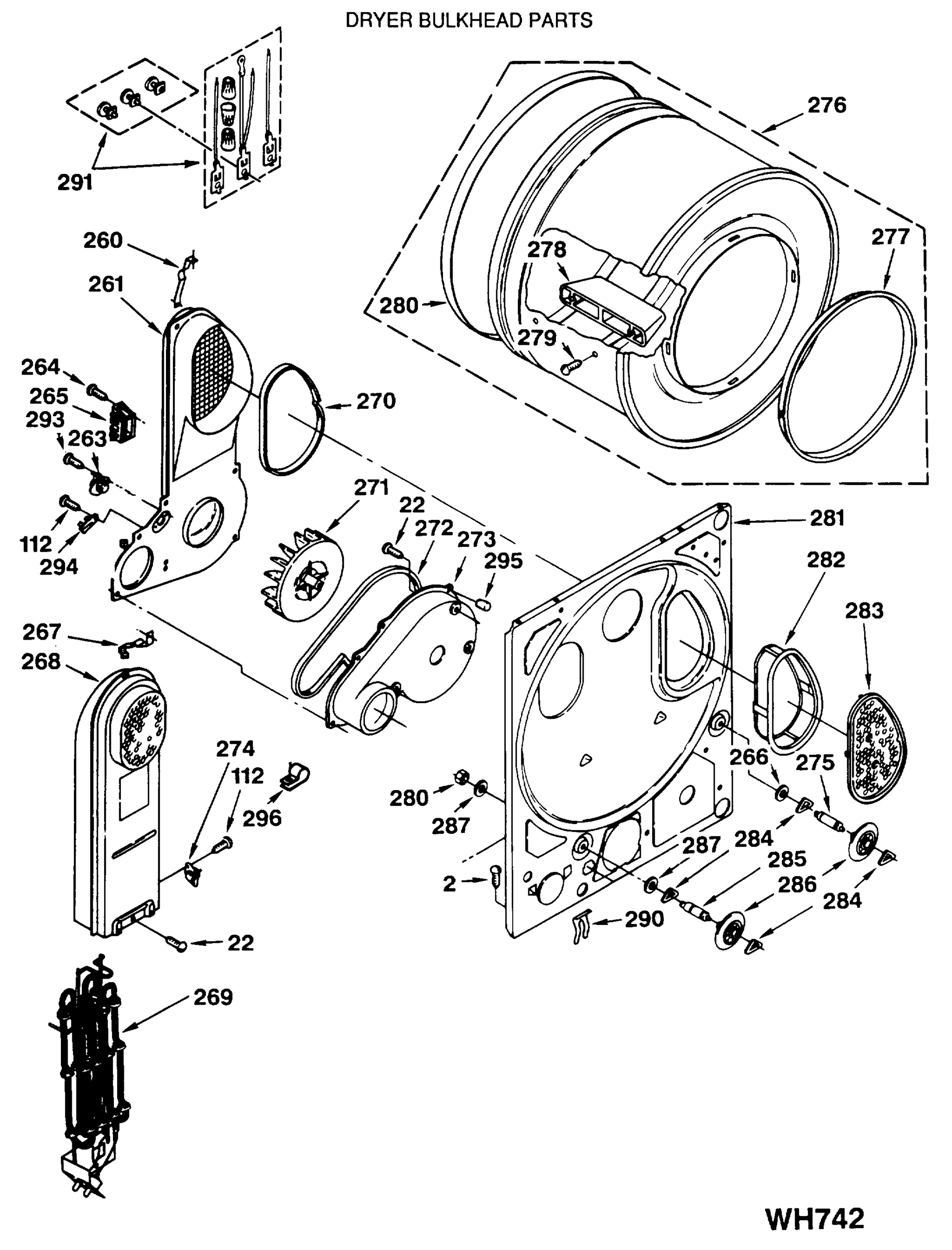 DRYER BULKHEAD PARTS