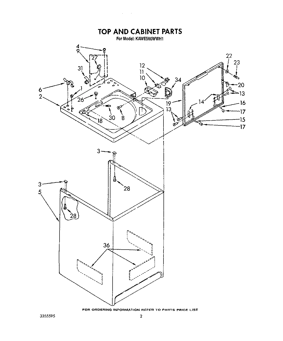 02 - TOP AND CABINET, LIT/OPTIONAL
