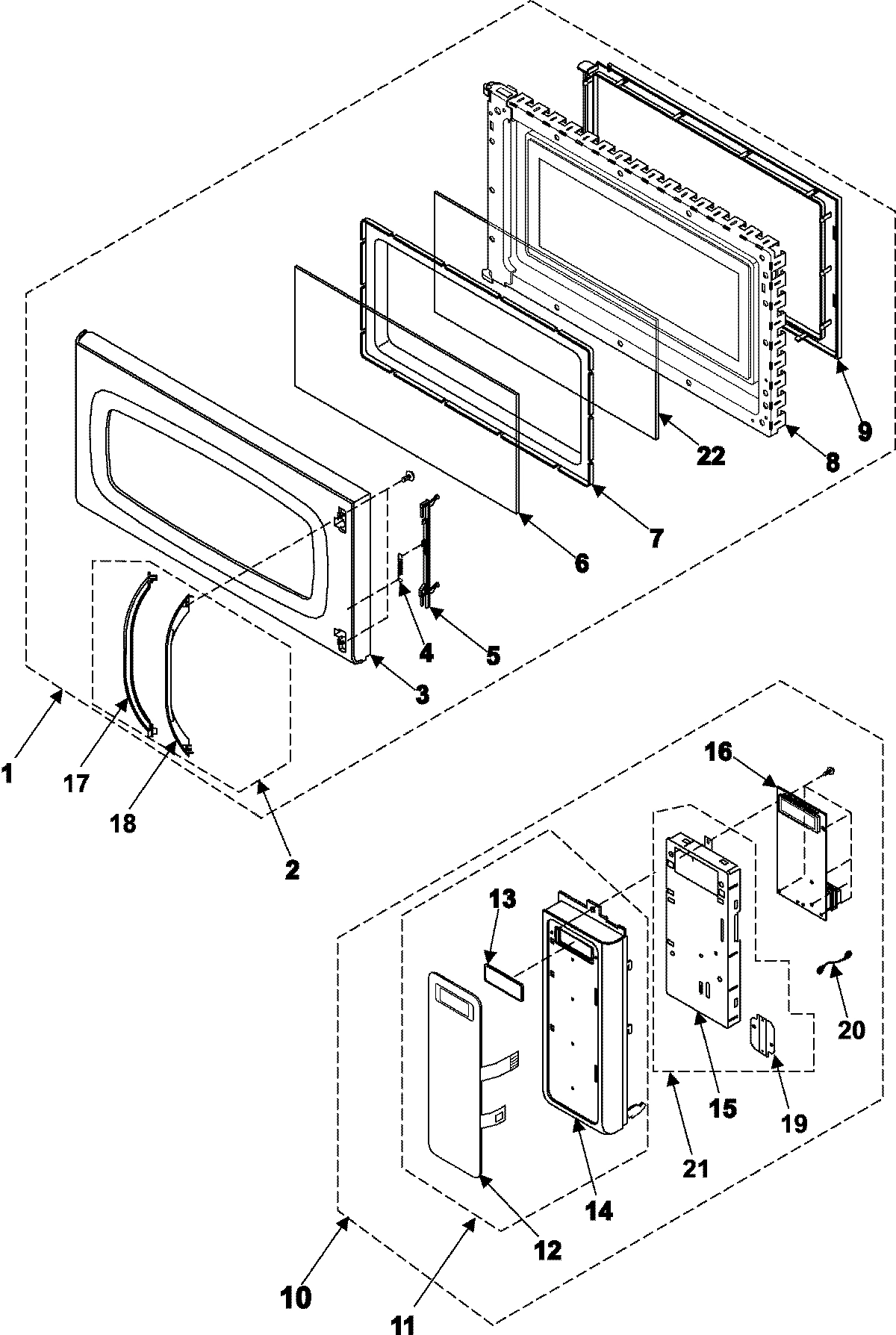 02 - CONTROL PANEL/DOOR ASSEMBLY