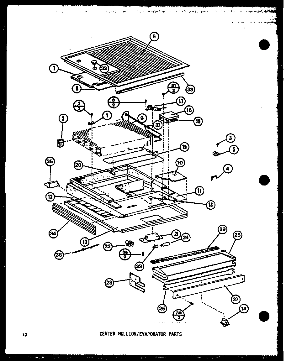 01 - CENTER MULLION/EVAP PARTS