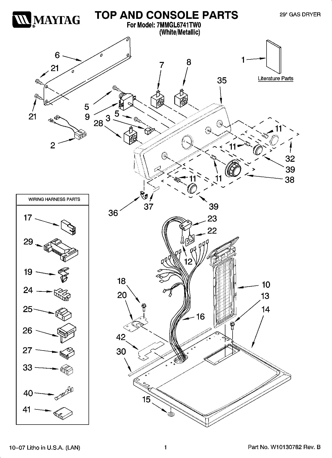01 - TOP AND CONSOLE PARTS