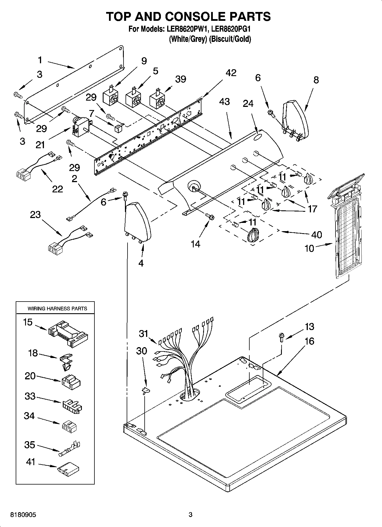 02 - TOP AND CONSOLE PARTS