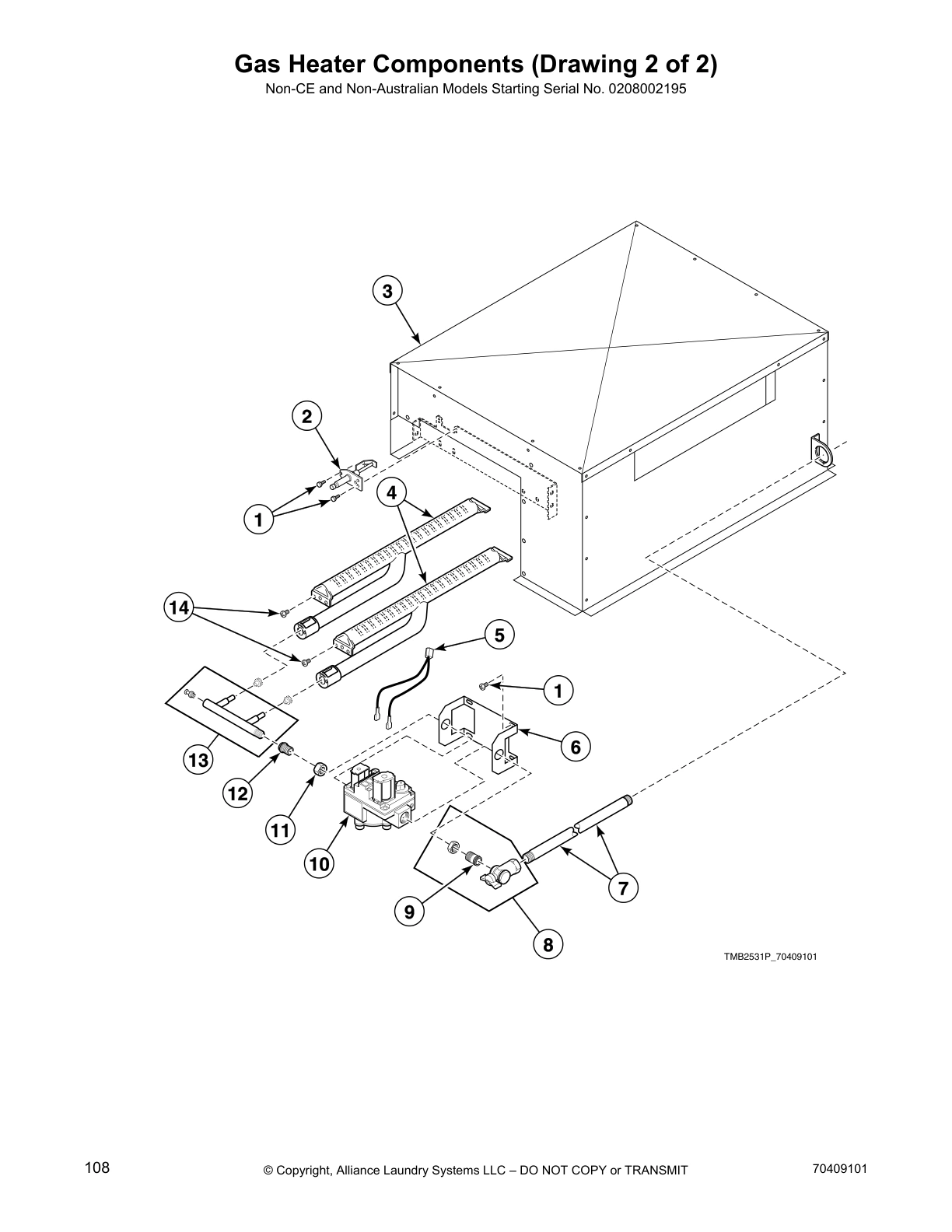 Gas Heater Components (Drawing 2 of 2)