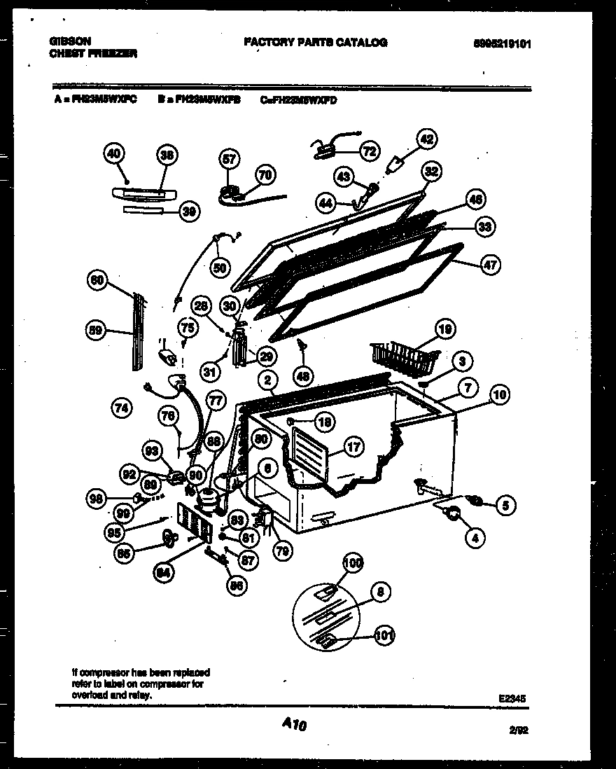 02 - CHEST FREEZER PARTS