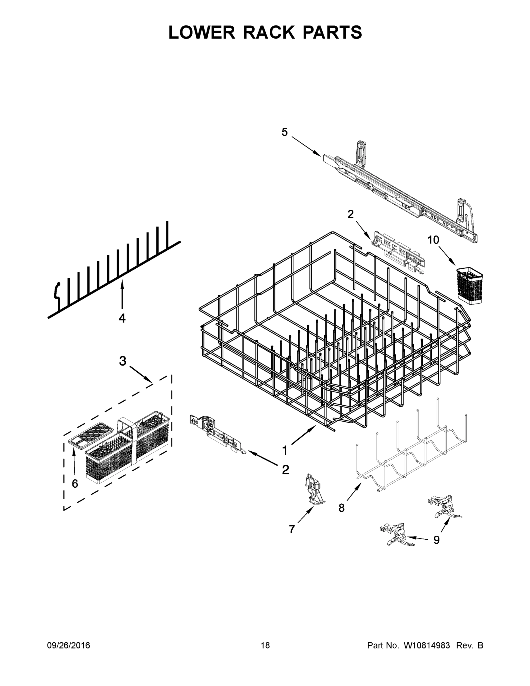 10 - LOWER RACK PARTS