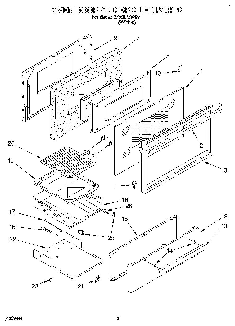 02 - OVEN DOOR AND BROILER