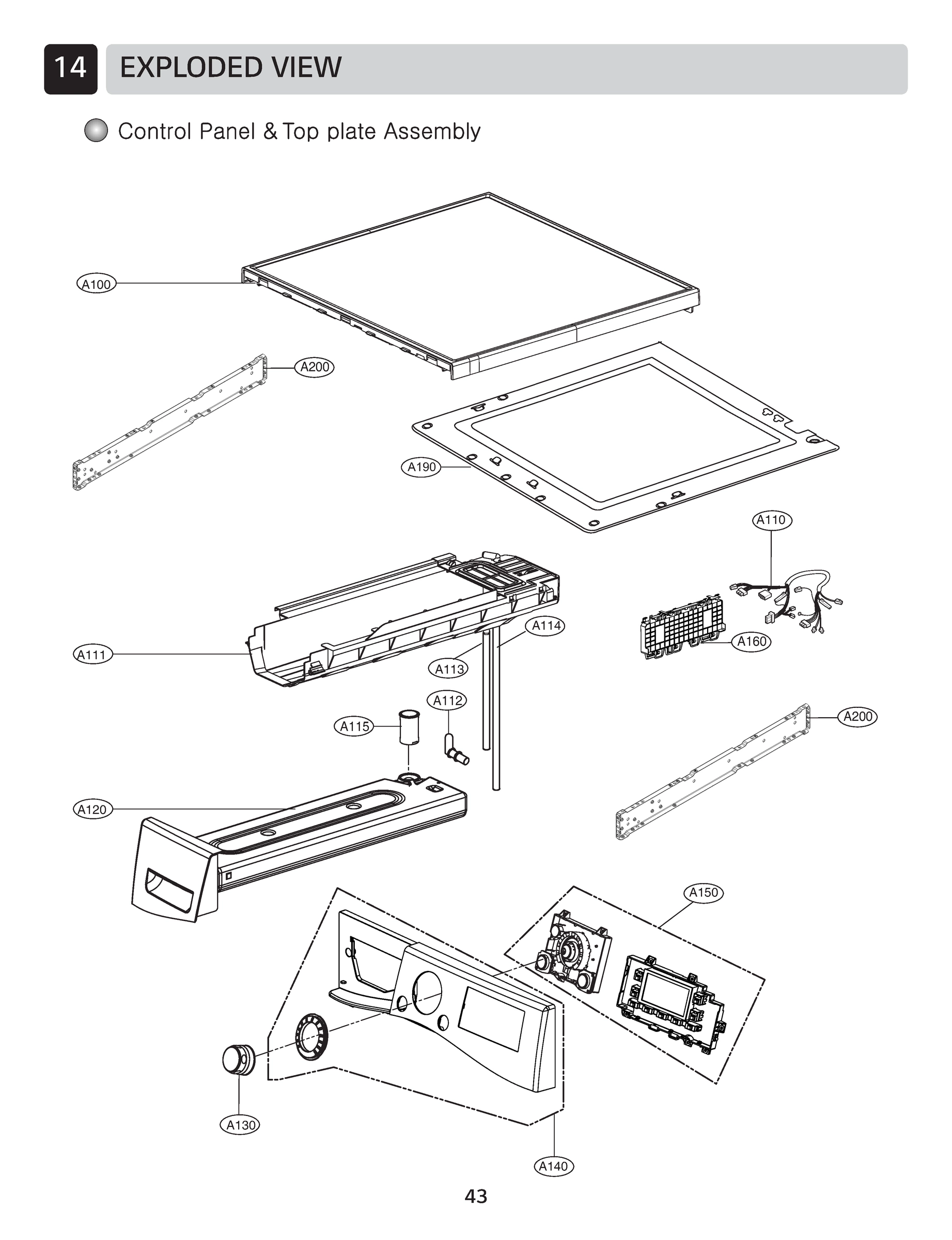 CONTROL PANEL & TOP PLATE ASSEMBLY