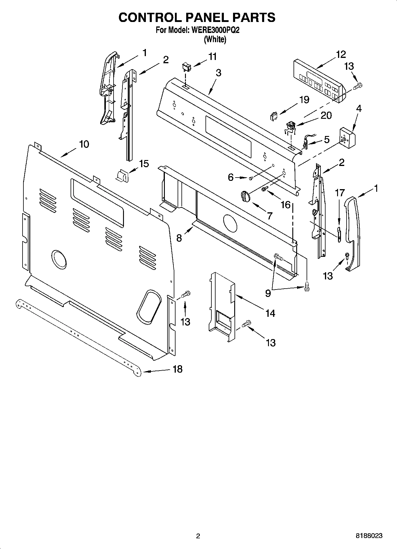02 - CONTROL PANEL PARTS