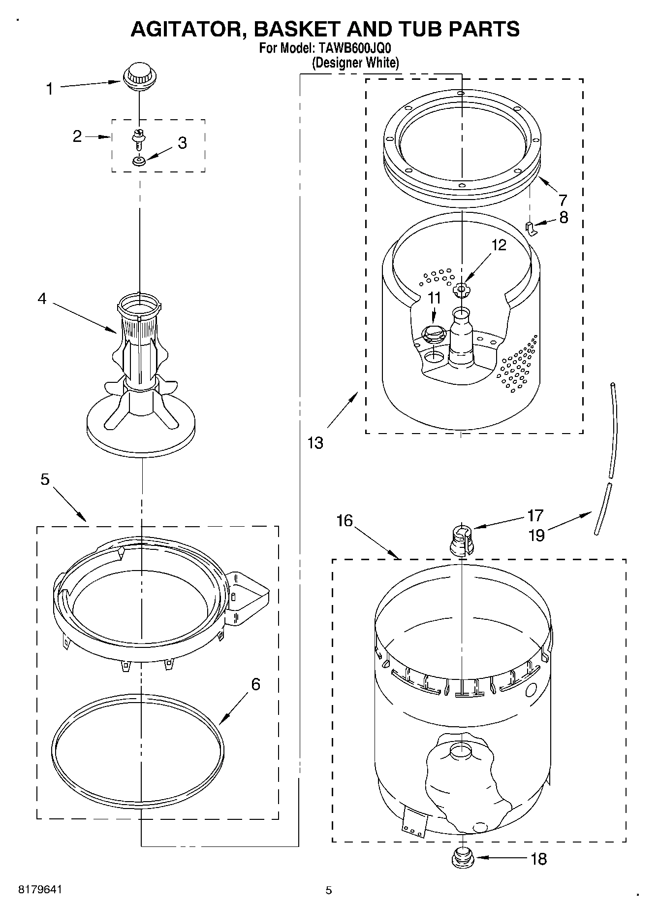 03 - AGITATOR, BASKET AND TUB