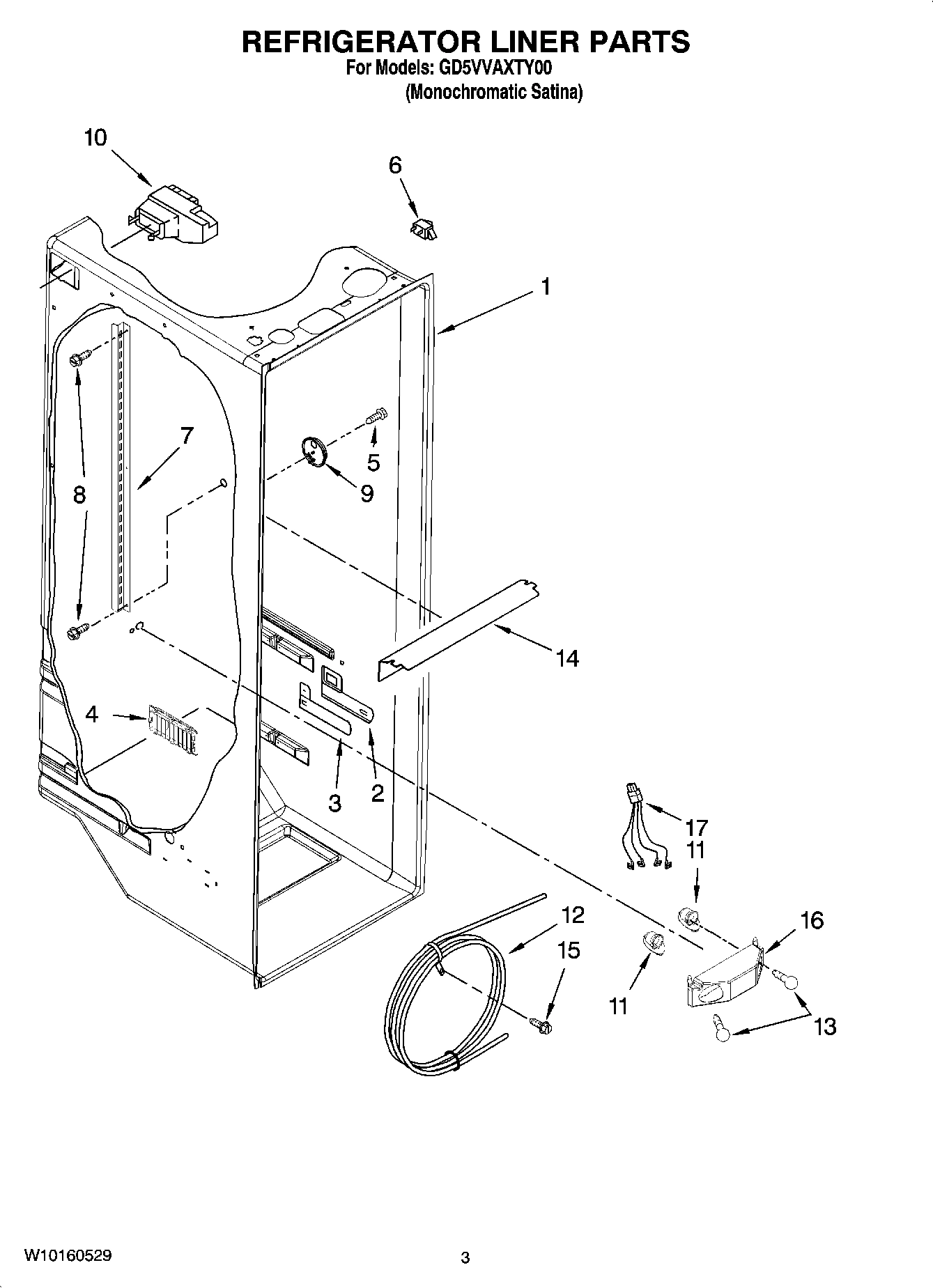 02 - REFRIGERATOR LINER PARTS