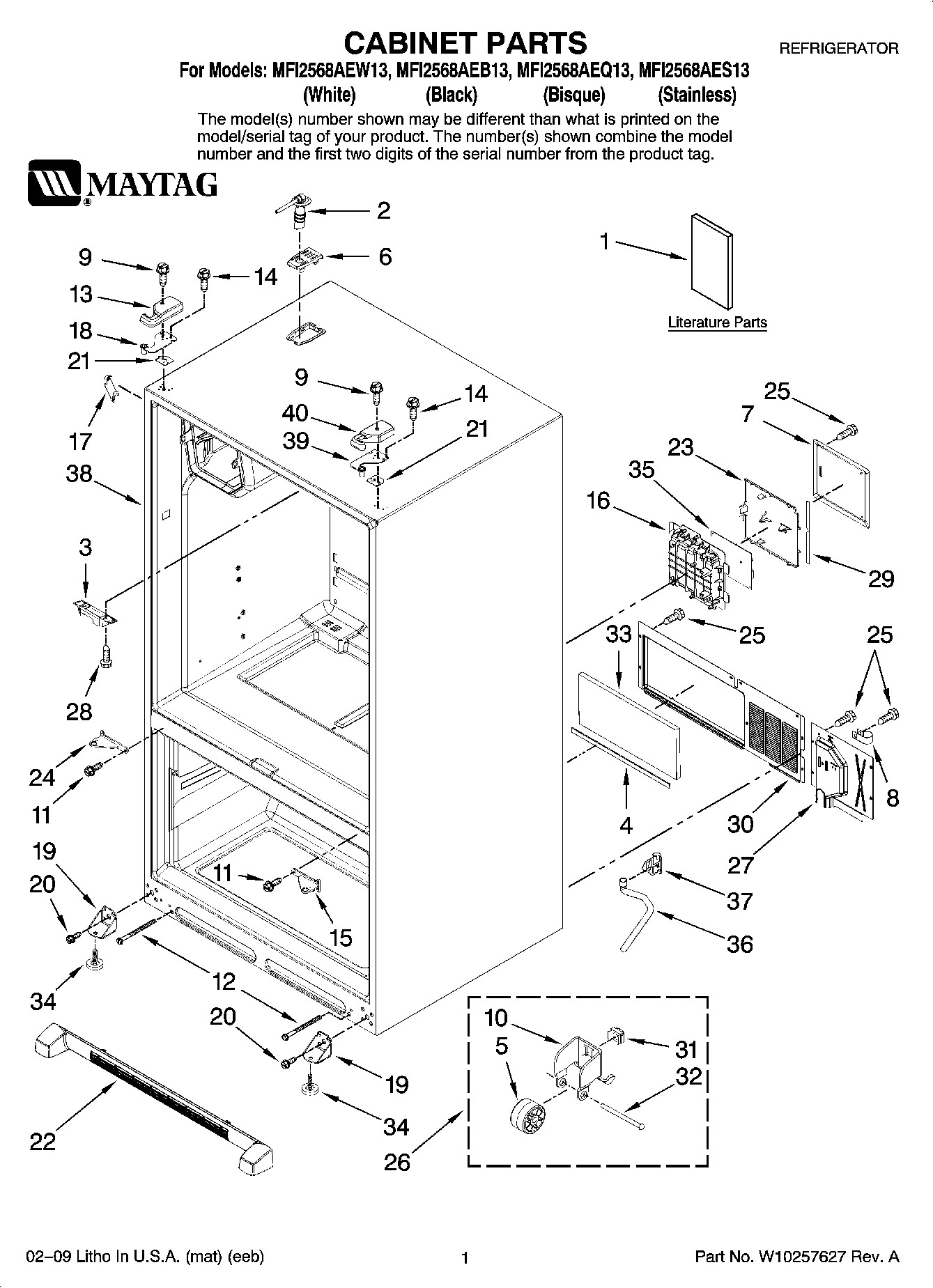 01 - CABINET PARTS