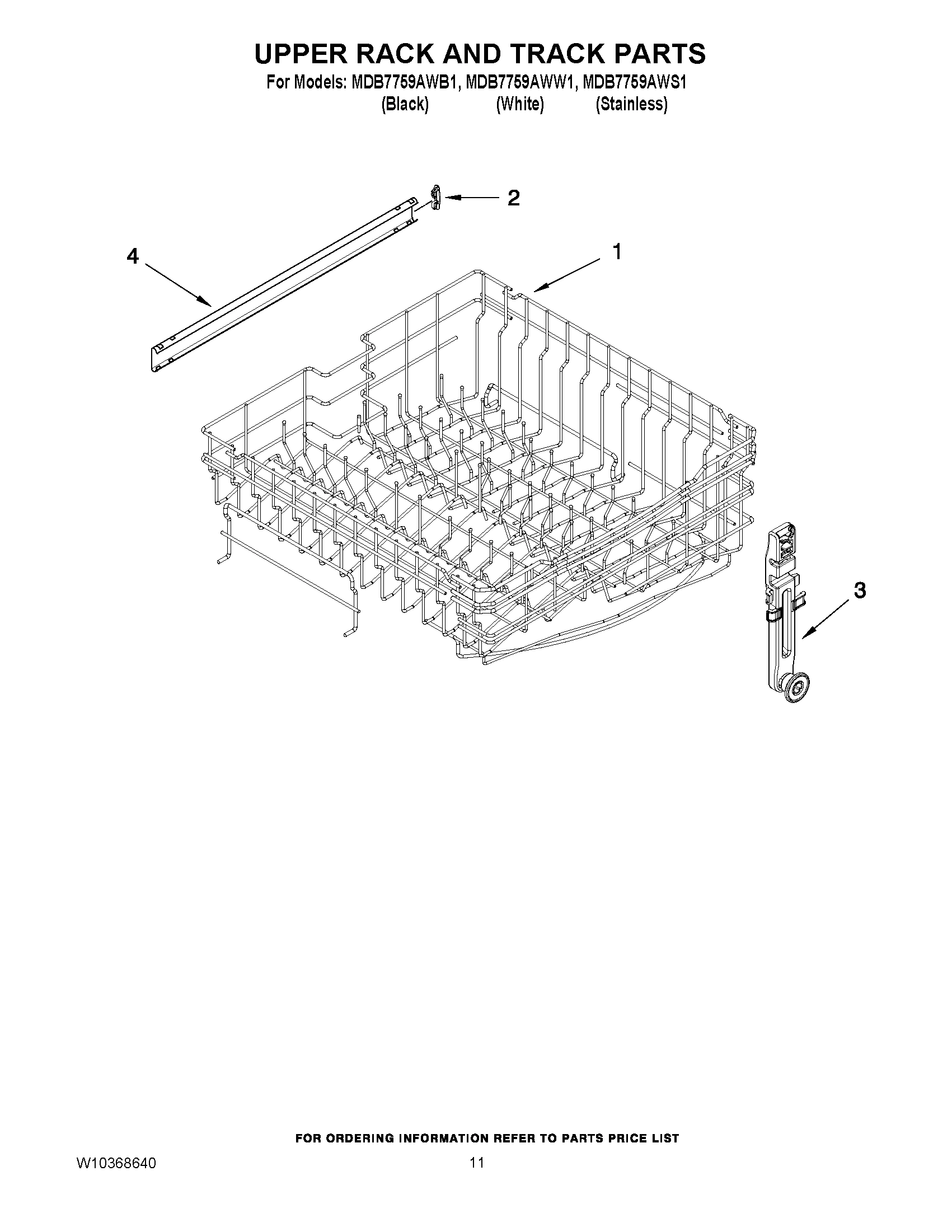 09 - UPPER RACK AND TRACK PARTS