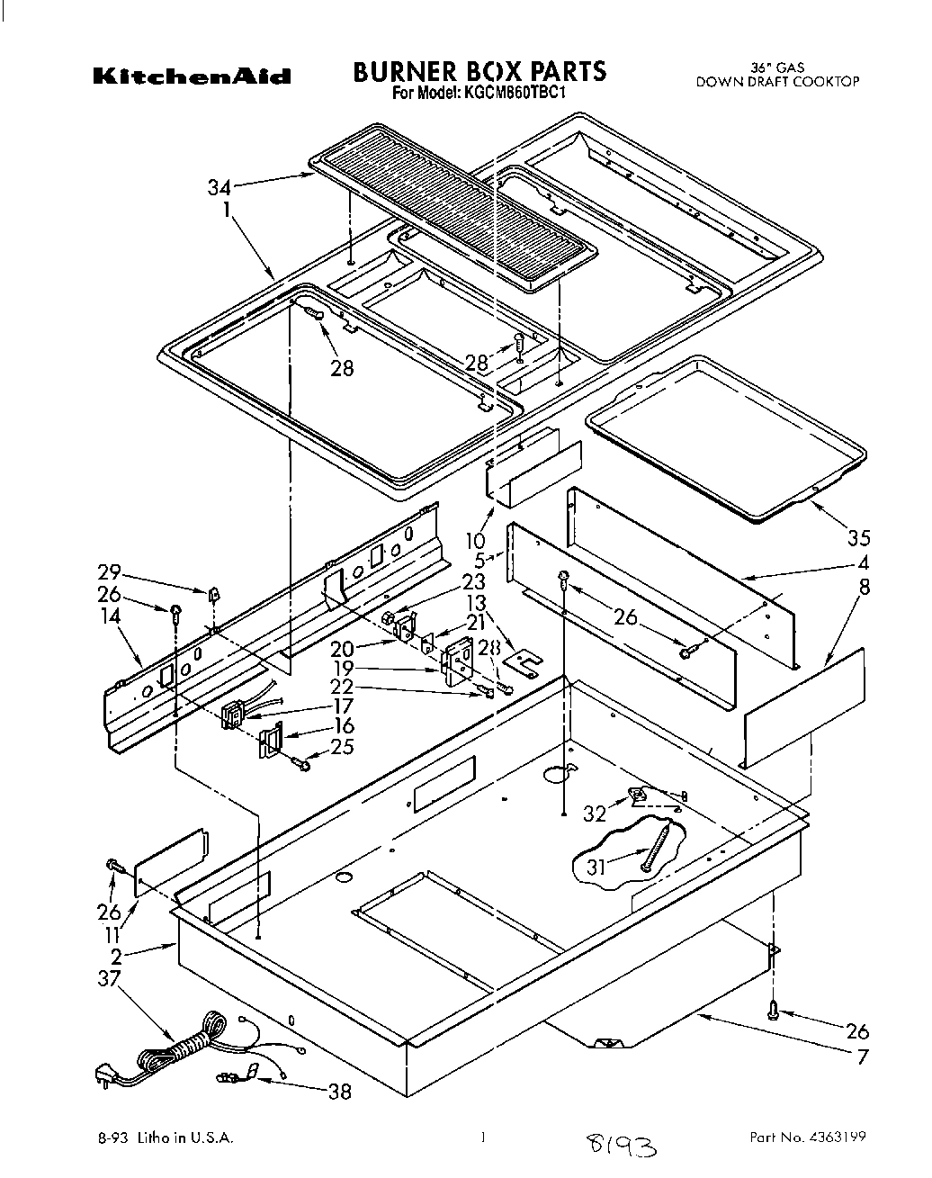 01 - BURNER BOX, LIT/OPTIONAL