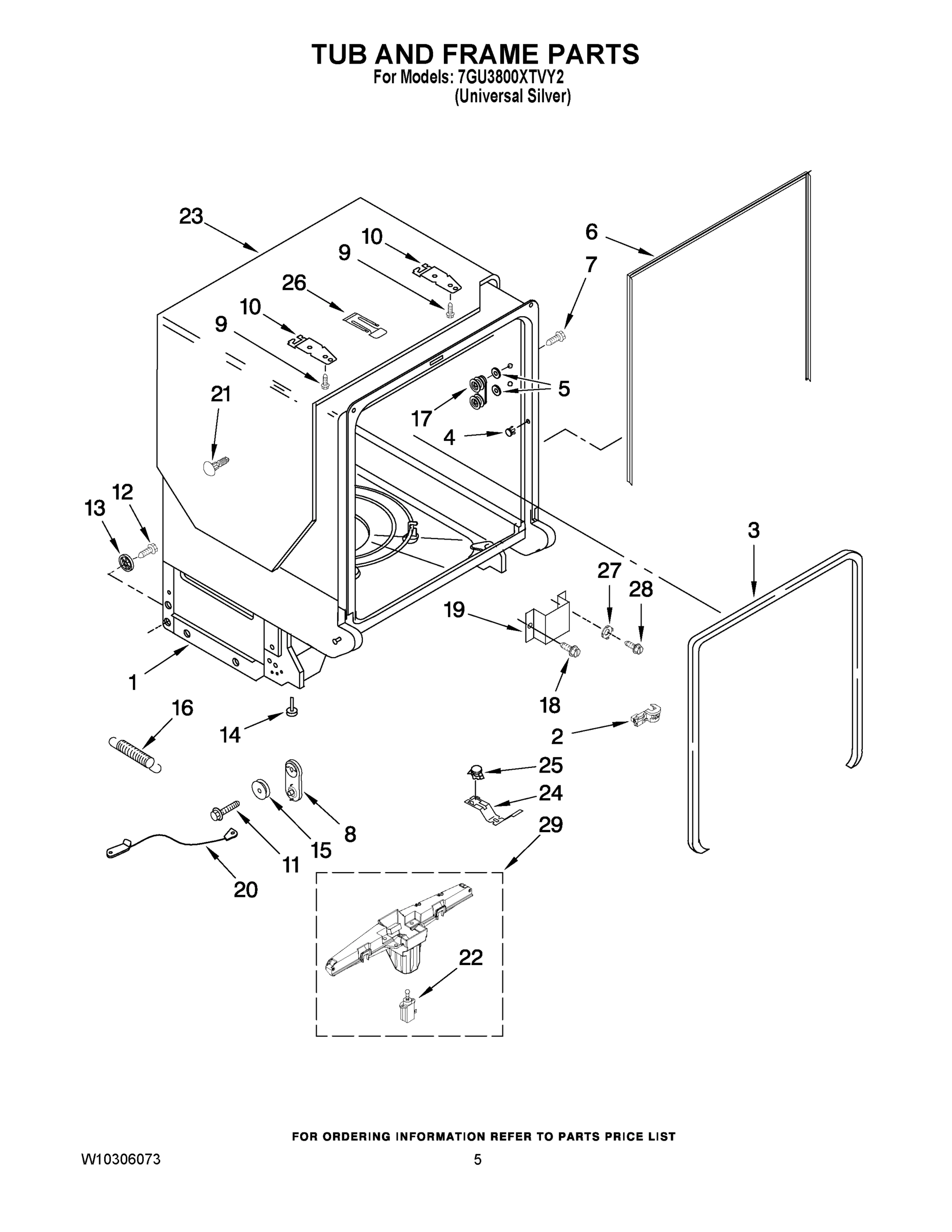 05 - TUB AND FRAME PARTS